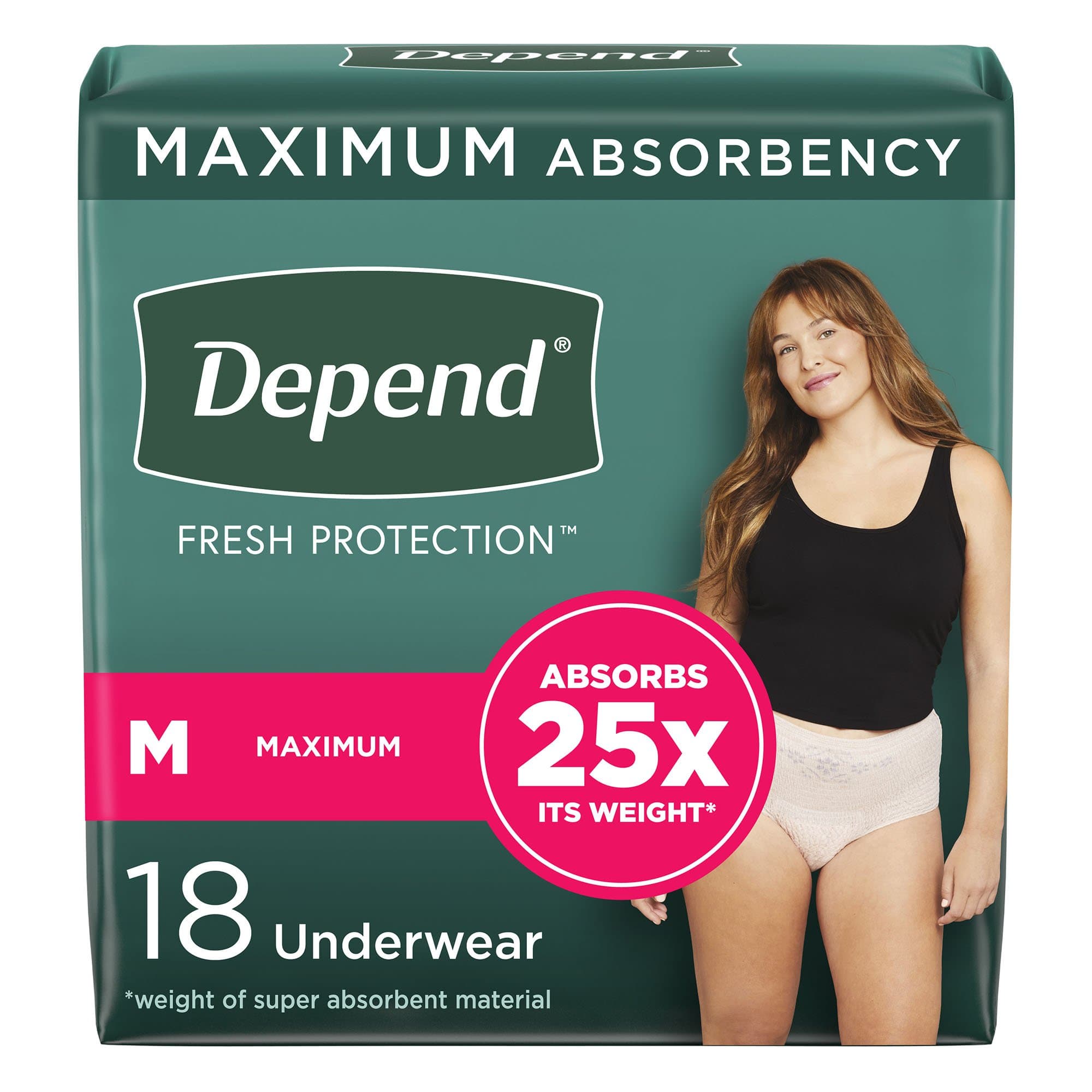 Picture of Depend Fresh ProtectionTM Women's Maximum Absorbency Underwear, Medium