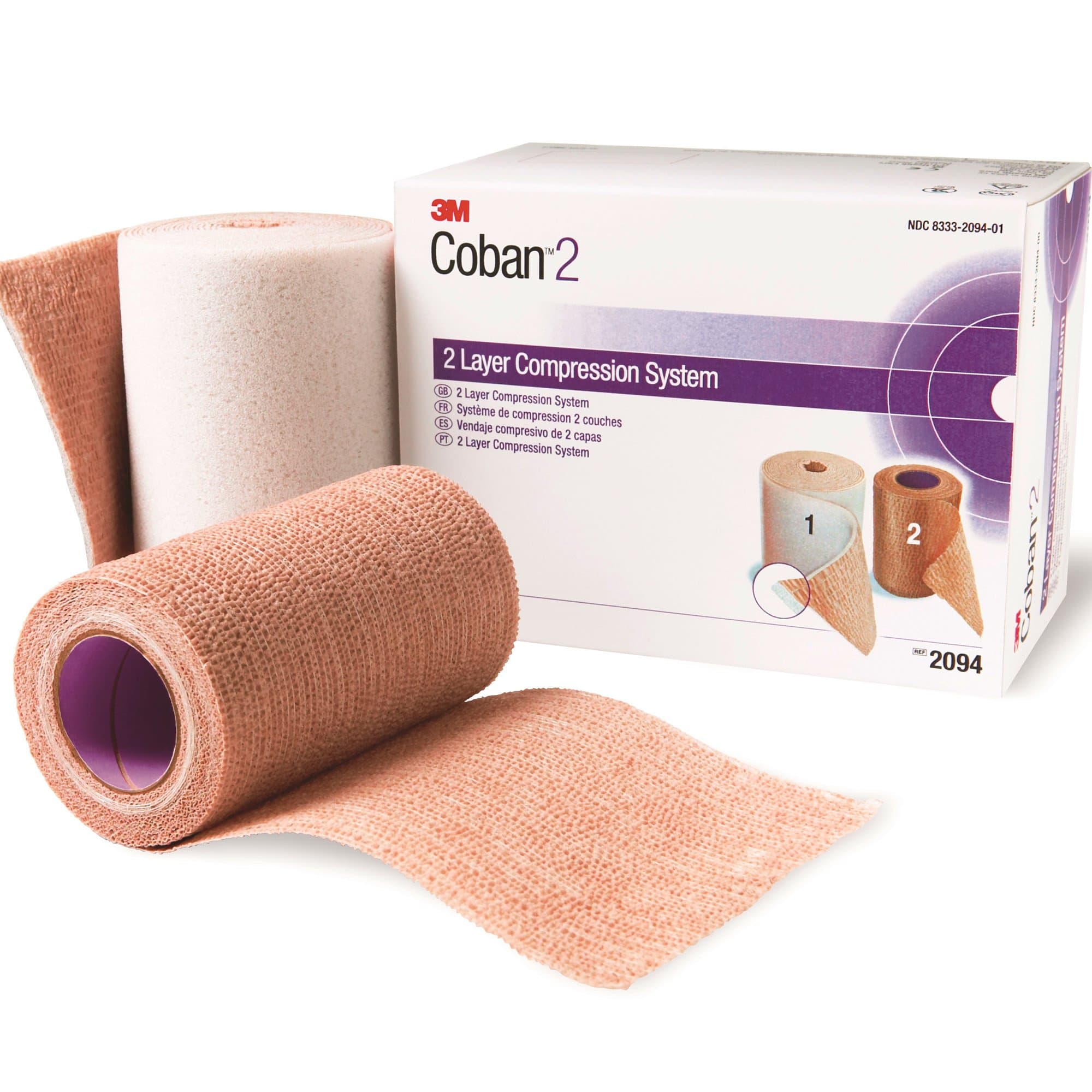 Picture of 3MTM CobanTM 2 Closure Two-Layer Compression Bandage System, 10 cm x 47 meters