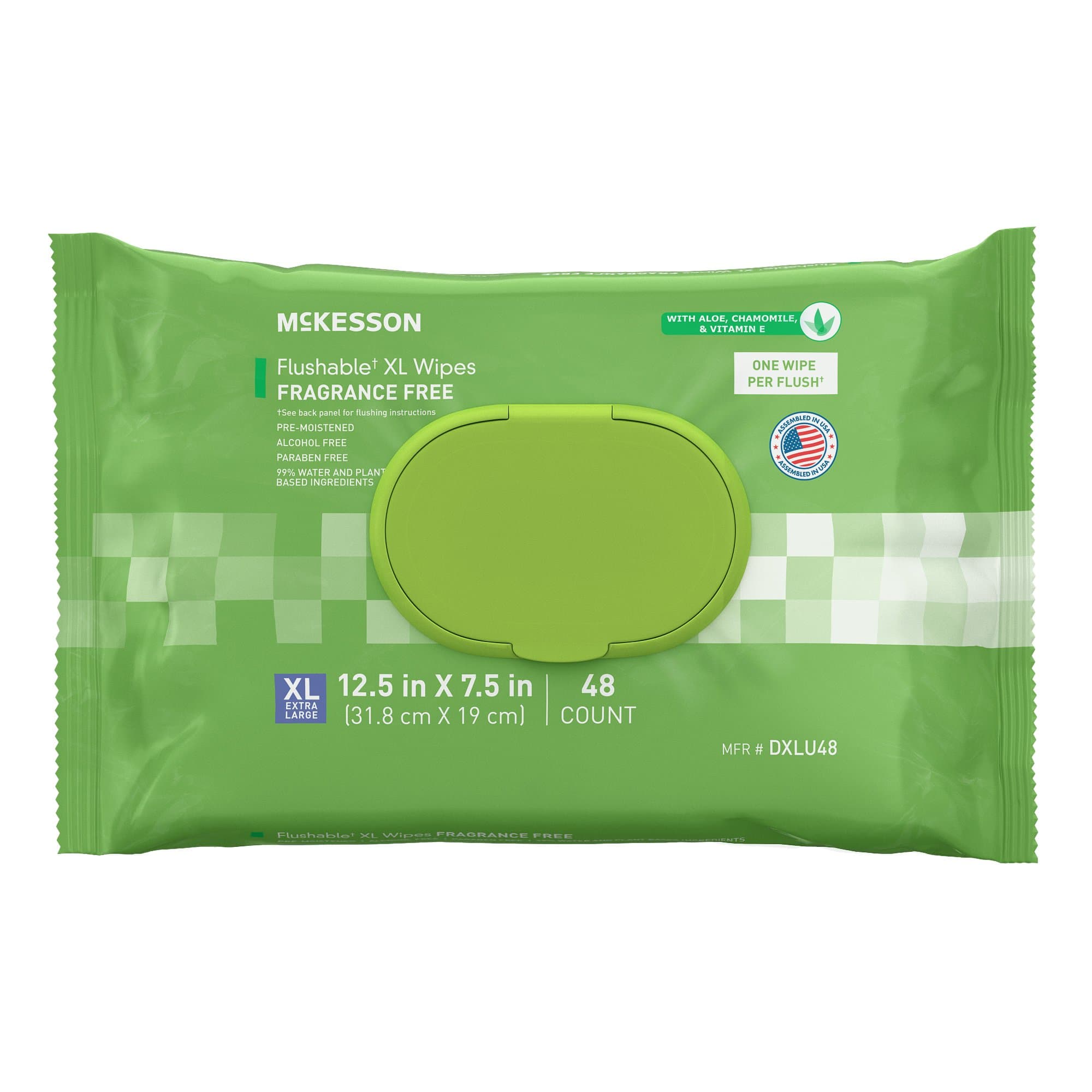 Picture of McKesson Flushable* Wet Wipes XL - Unscented, 48 Wipes per Pack