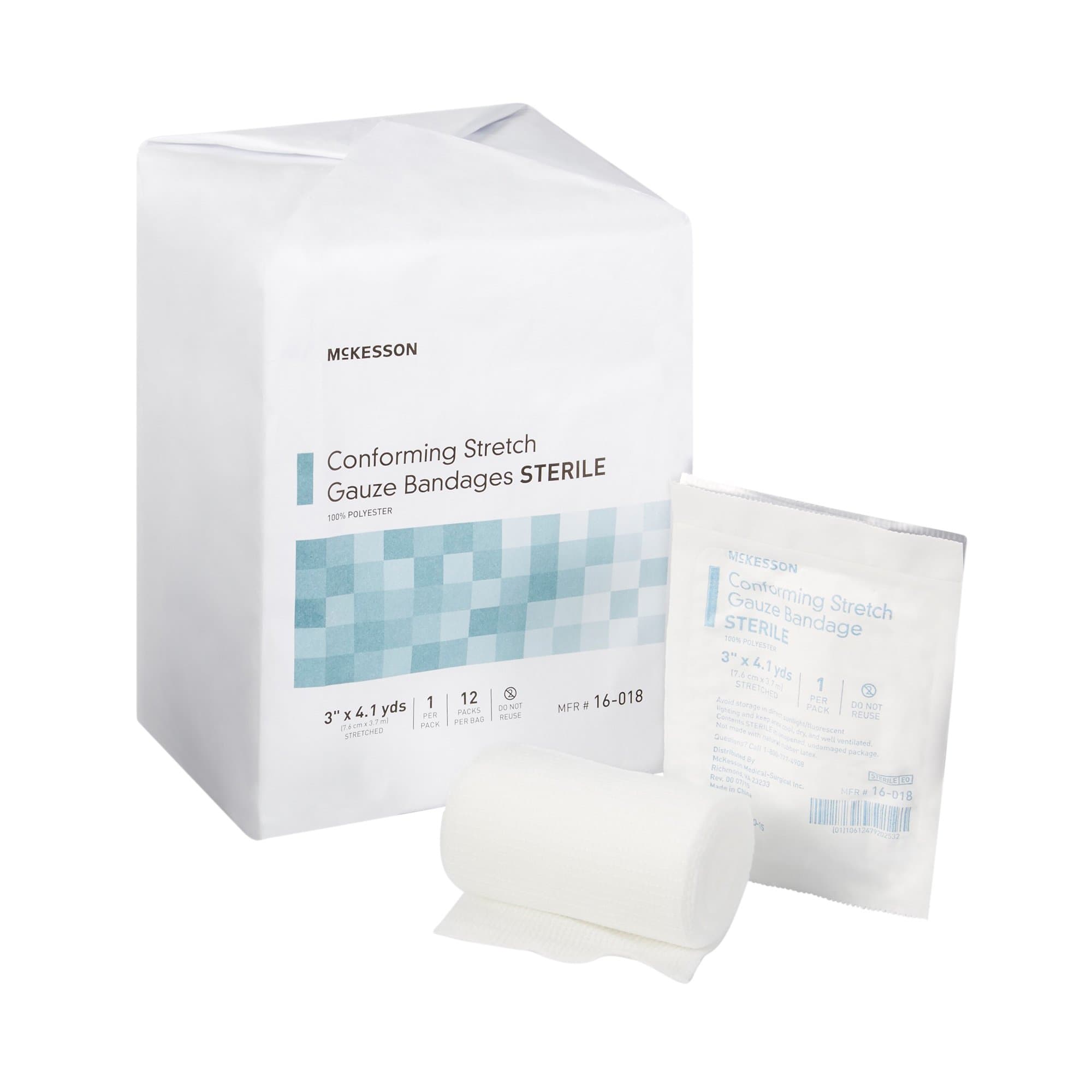 Picture of McKesson Sterile Conforming Bandage, 3 Inch x 4-1/10 Yard