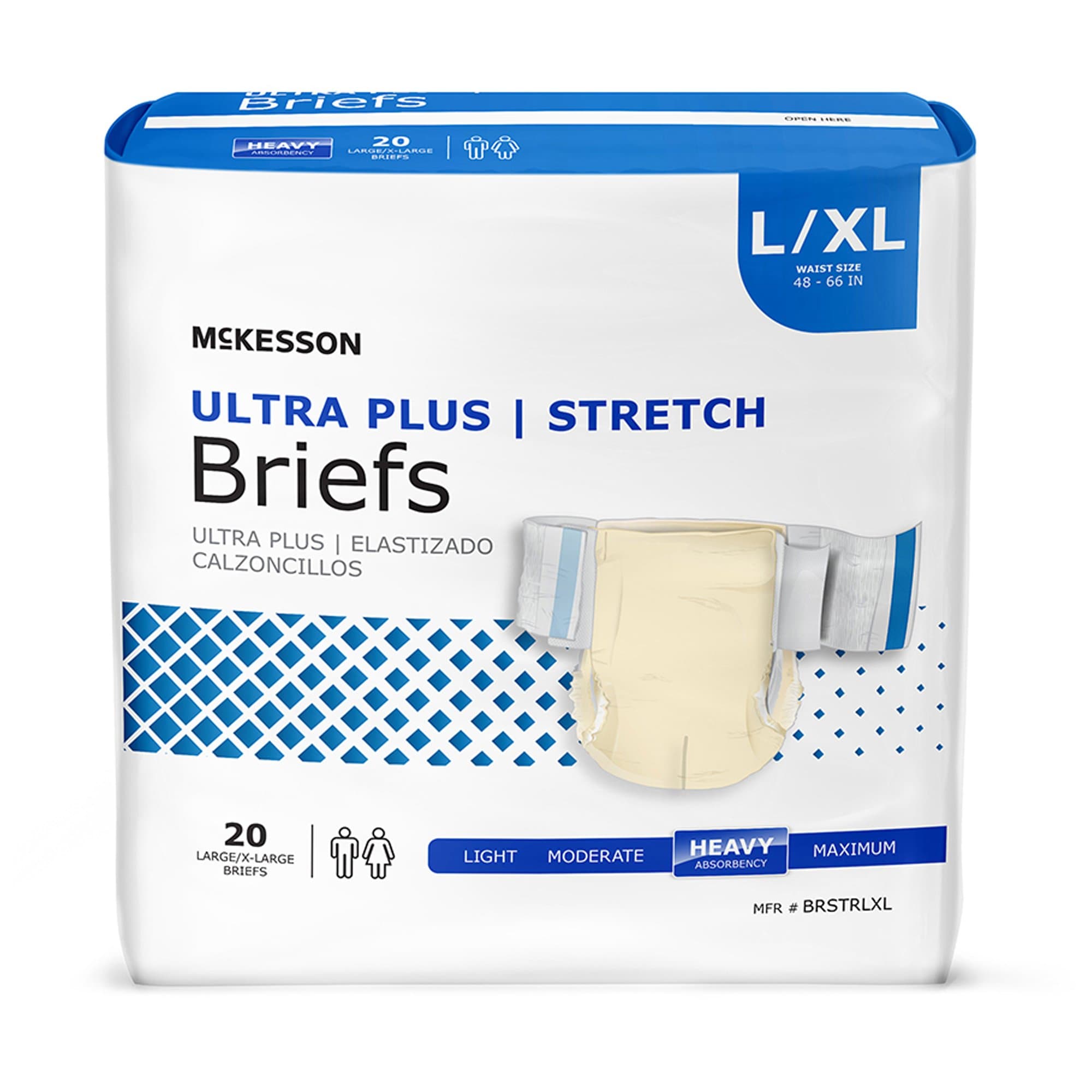 Picture of McKesson Ultra Plus Stretch Heavy Absorbency Incontinence Brief, Large / X-Large