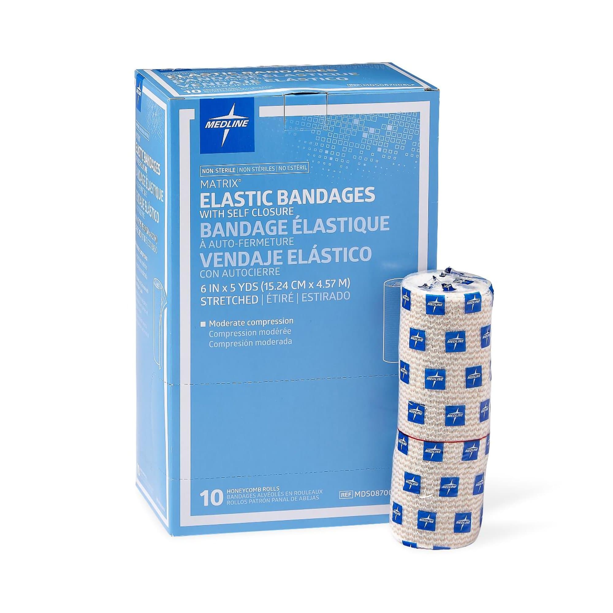 Picture of Matrix Double Hook and Loop Closure Elastic Bandage, 6 Inch x 5 Yard