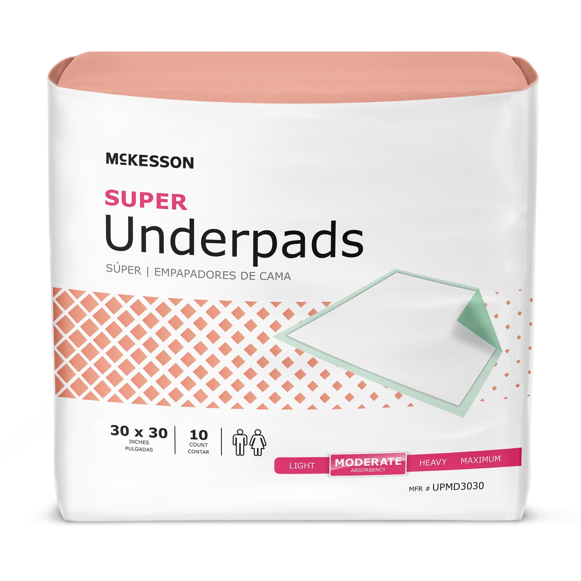 Picture of McKesson Super Moderate Absorbency Underpad, 30 x 30 Inch - 150 ct.