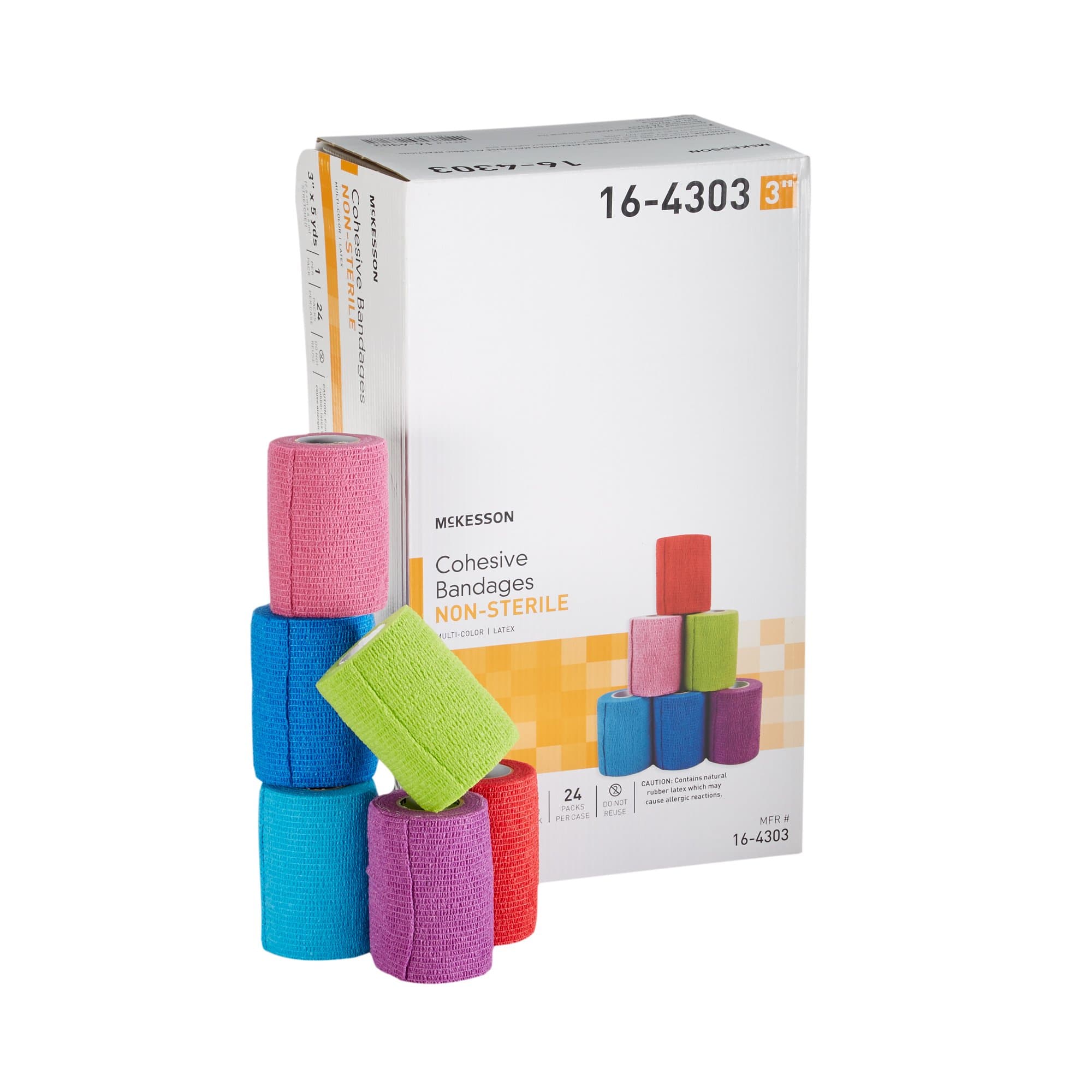 Picture of (One of) McKesson Self-adherent Closure Cohesive Bandage, 3 Inch x 5 Yard