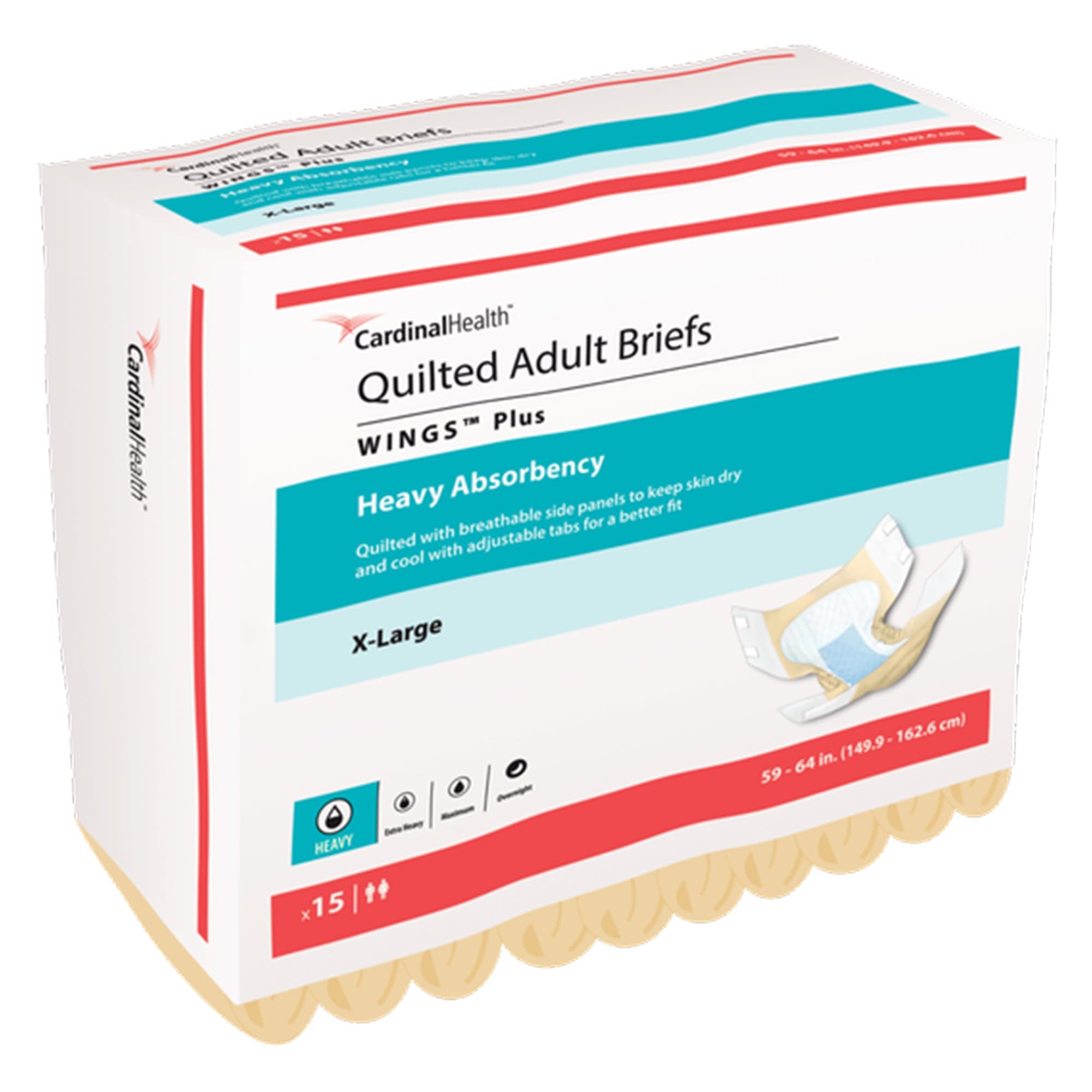 Picture of WingsTM Plus Quilted Heavy Absorbency Incontinence Brief, Extra Large