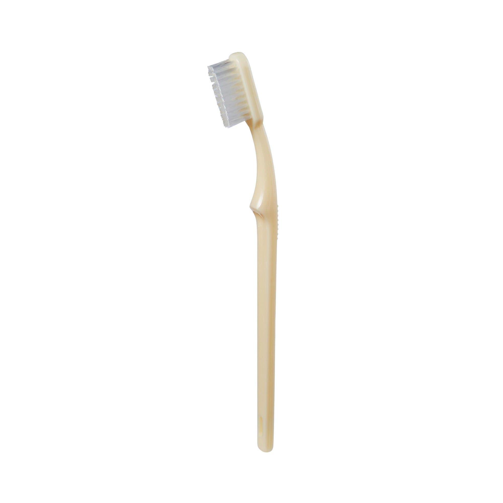 Picture of McKesson Toothbrush, Ivory, Medium, 1-1/16" x 3/8" Head, 1/2" x 5-7/8" Handle