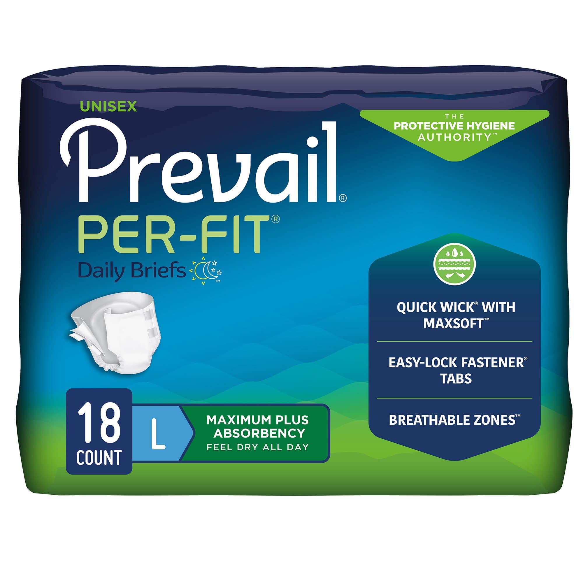 Picture of Prevail Per-Fit Maximum Incontinence Brief, Large
