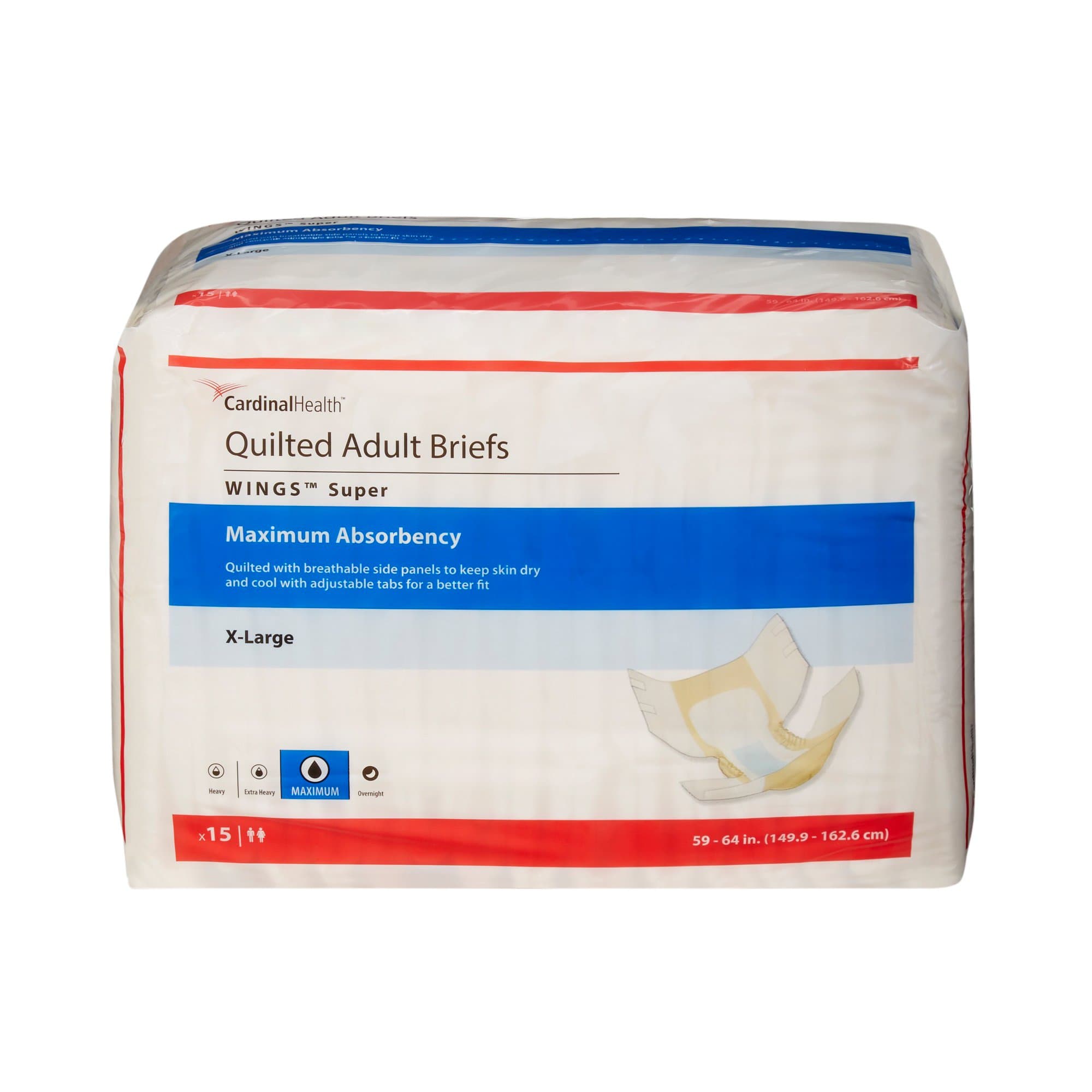 Picture of WingsTM Super Quilted Maximum Absorbency Incontinence Brief, Extra Large
