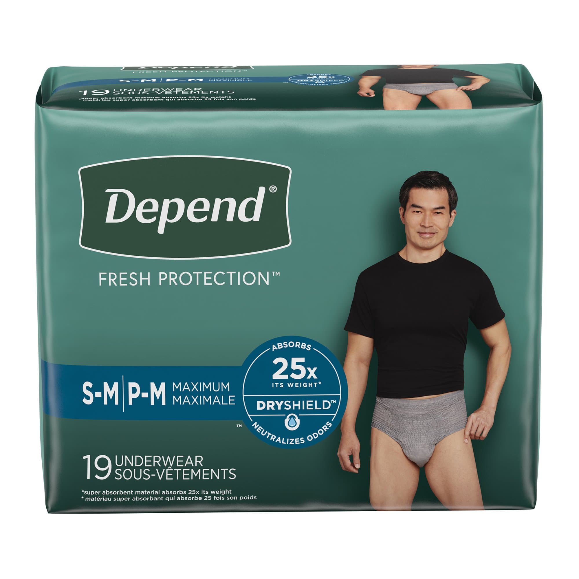 Picture of Depend Fresh ProtectionTM Men's Maximum Absorbency Underwear, Small/Medium