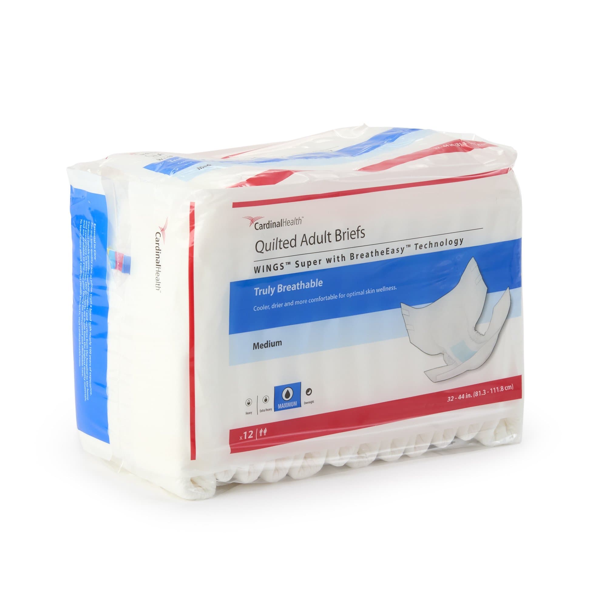 Picture of WingsTM Super Quilted Maximum Absorbency Incontinence Brief, Medium
