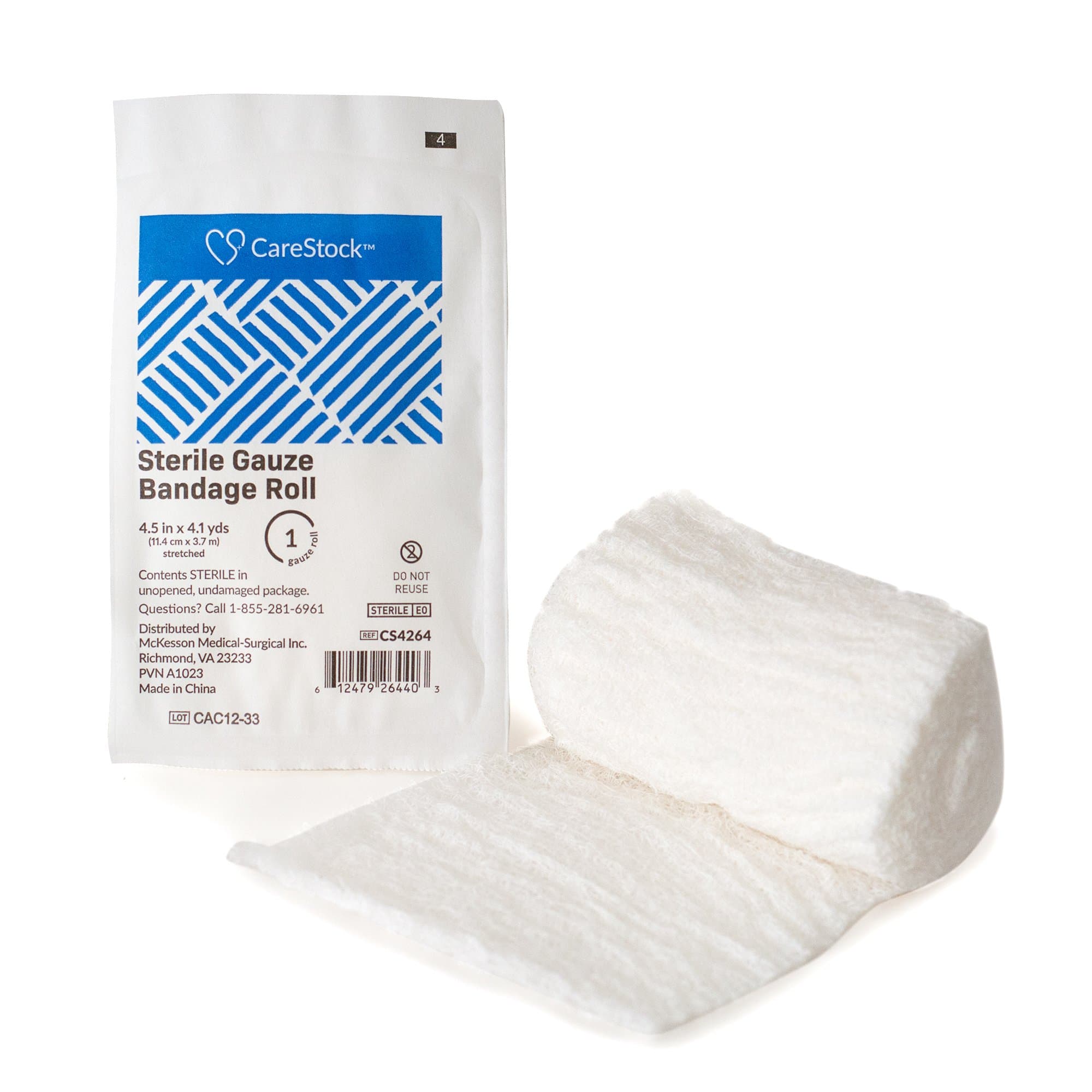 Picture of CareStockTM Sterile Gauze Bandage Roll, Sterile, 4.5 Inch x 4.1 Yard