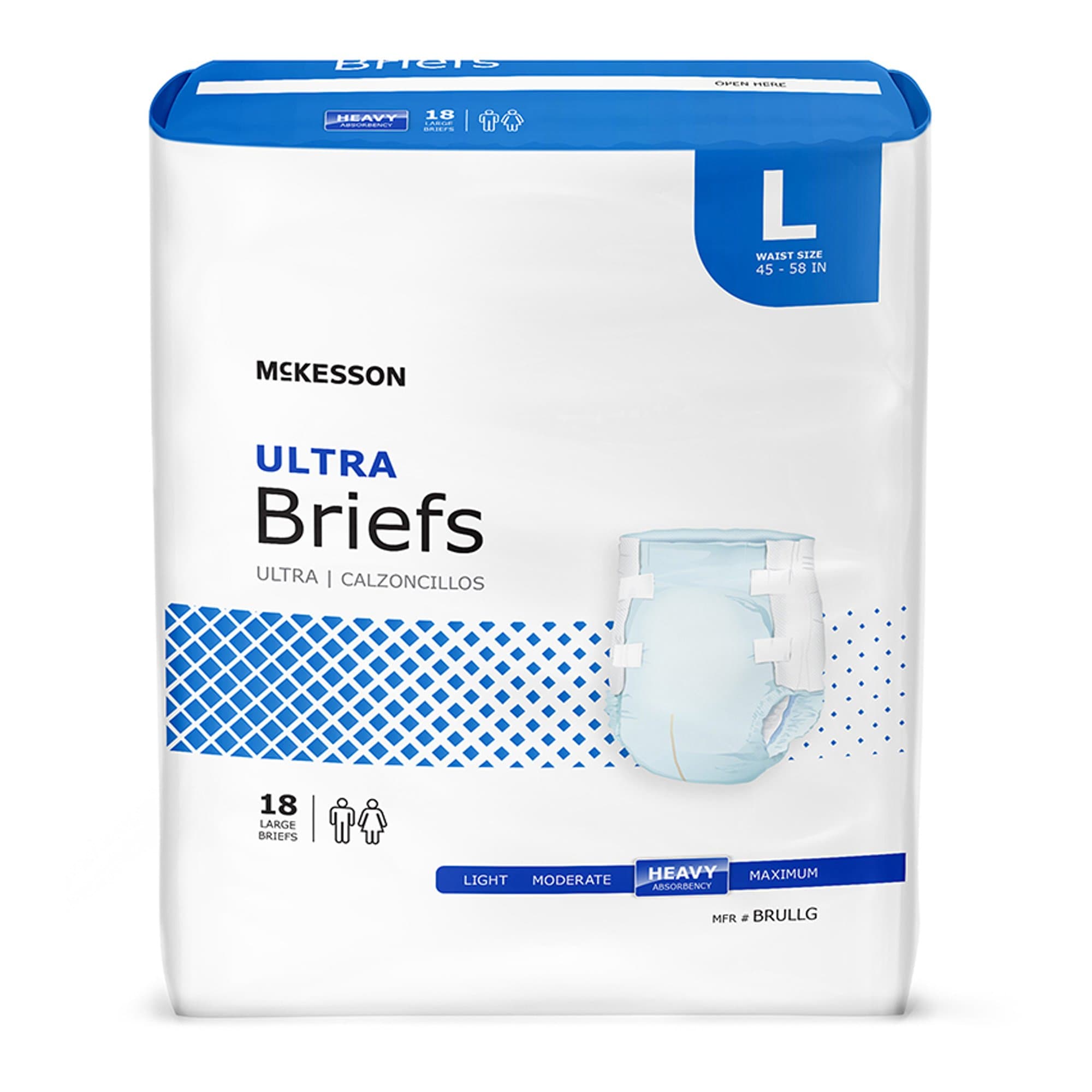 Picture of McKesson Ultra Heavy Absorbency Incontinence Brief, Large