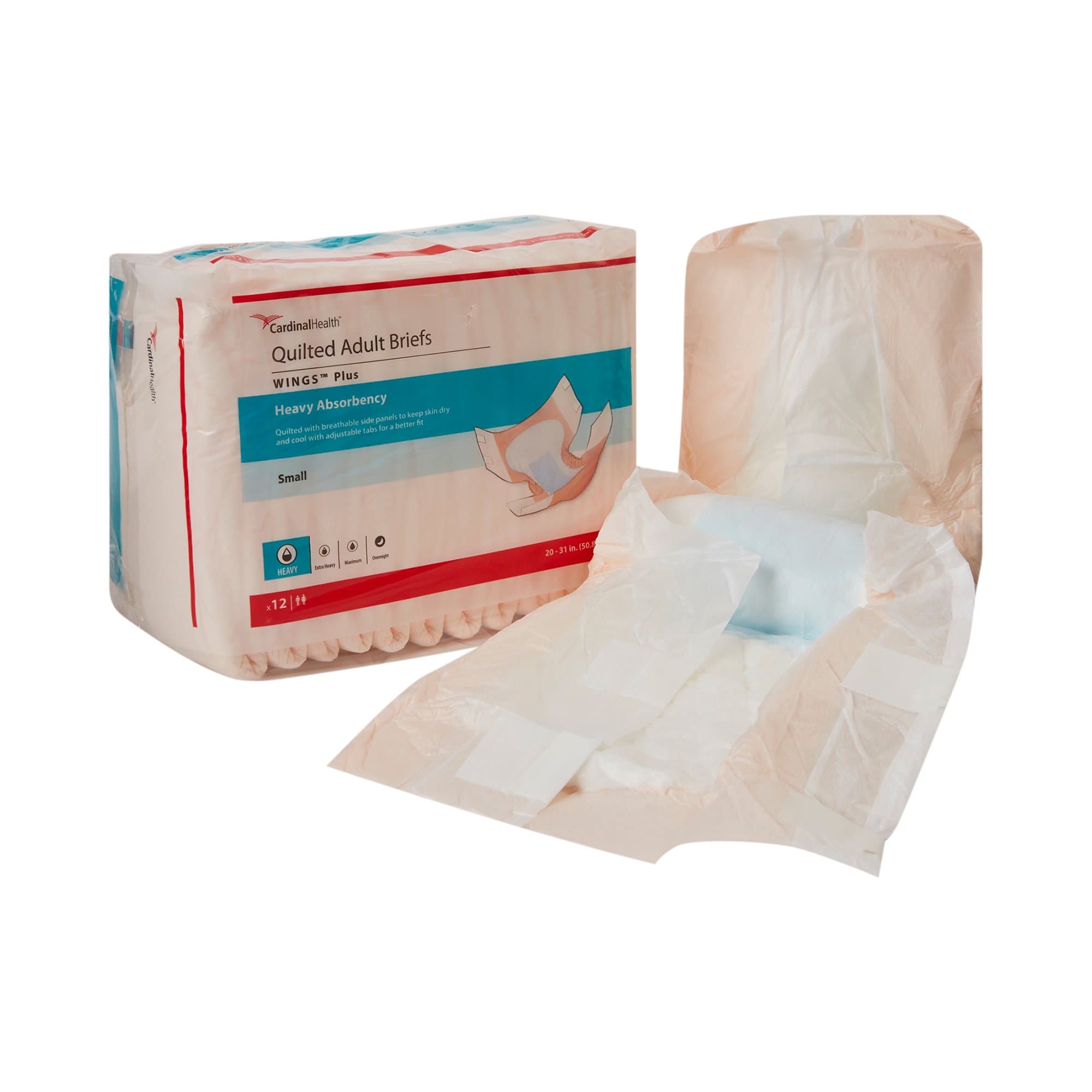 Picture of WingsTM Plus Heavy Absorbency Incontinence Brief, Small