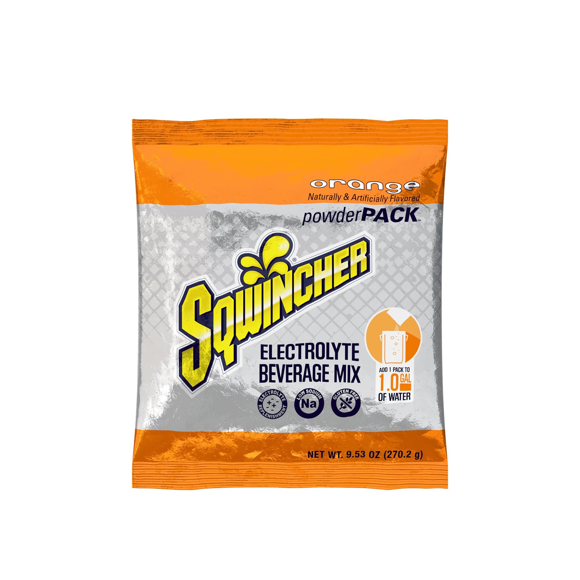 Picture of Sqwincher Powder Pack Orange Electrolyte Replenishment Drink Mix