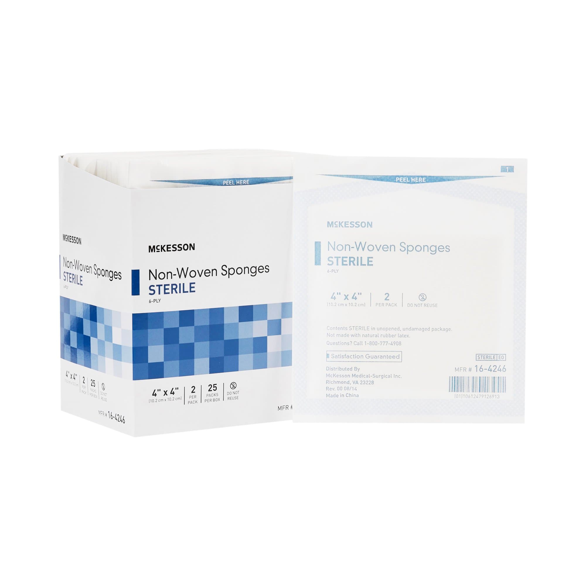 Picture of McKesson Sterile Nonwoven Sponge, 4 x 4 Inch, 6-Ply
