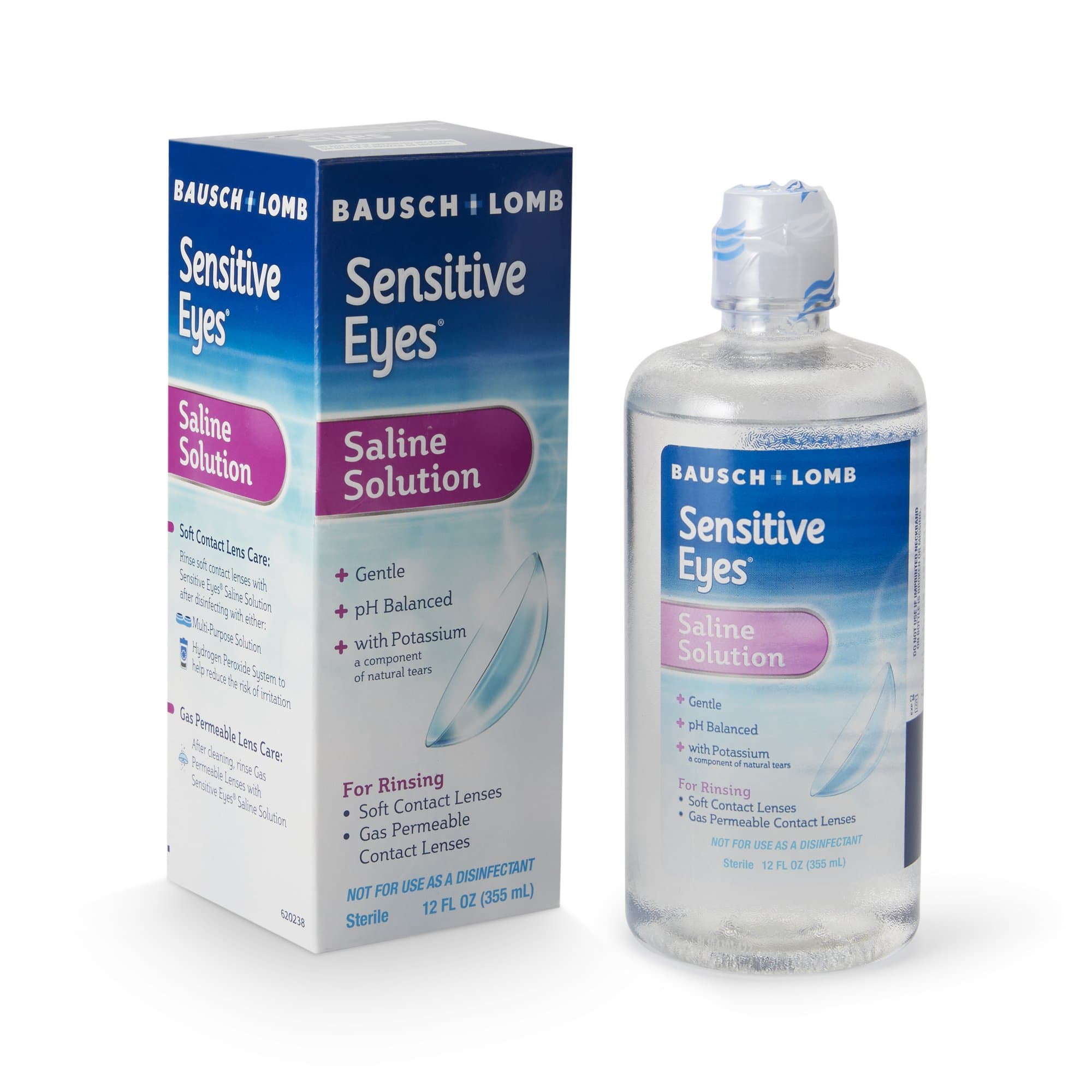 Picture of Sensitive Eyes Plus Contact Lens Solution, 12-ounce Bottle