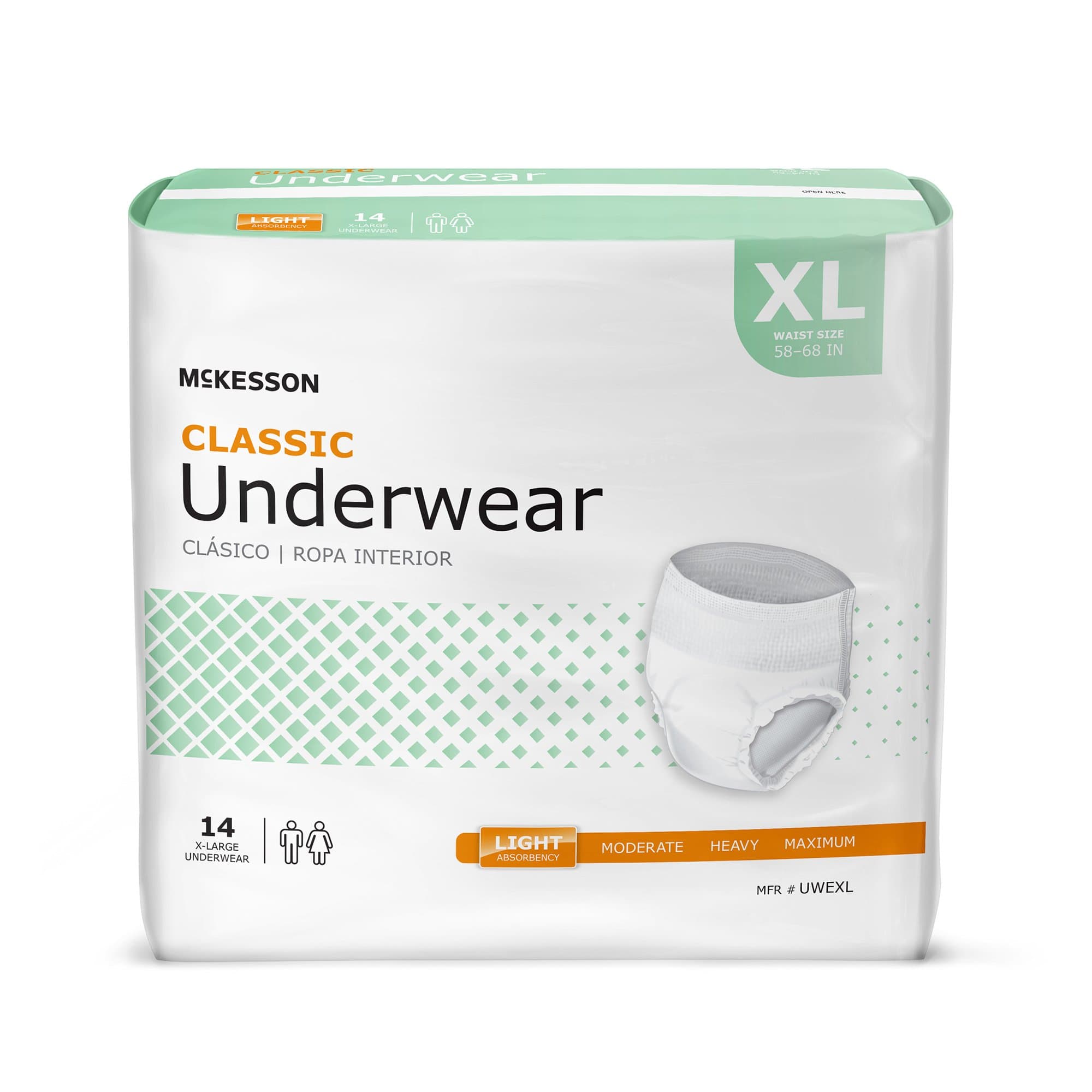 Picture of McKesson Classic Light Absorbency Incontinence Underwear, Extra Large