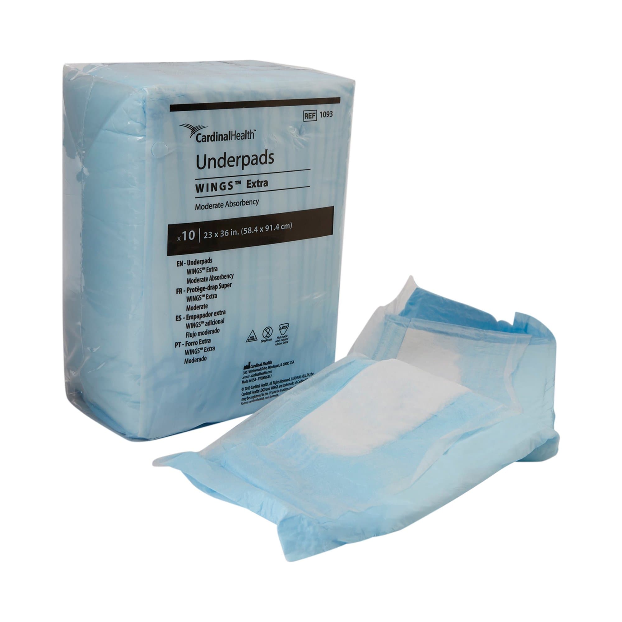 Picture of Simplicity Extra Underpad, Disposable, 23 X 36 Inch, Moderate Absorbency, Blue