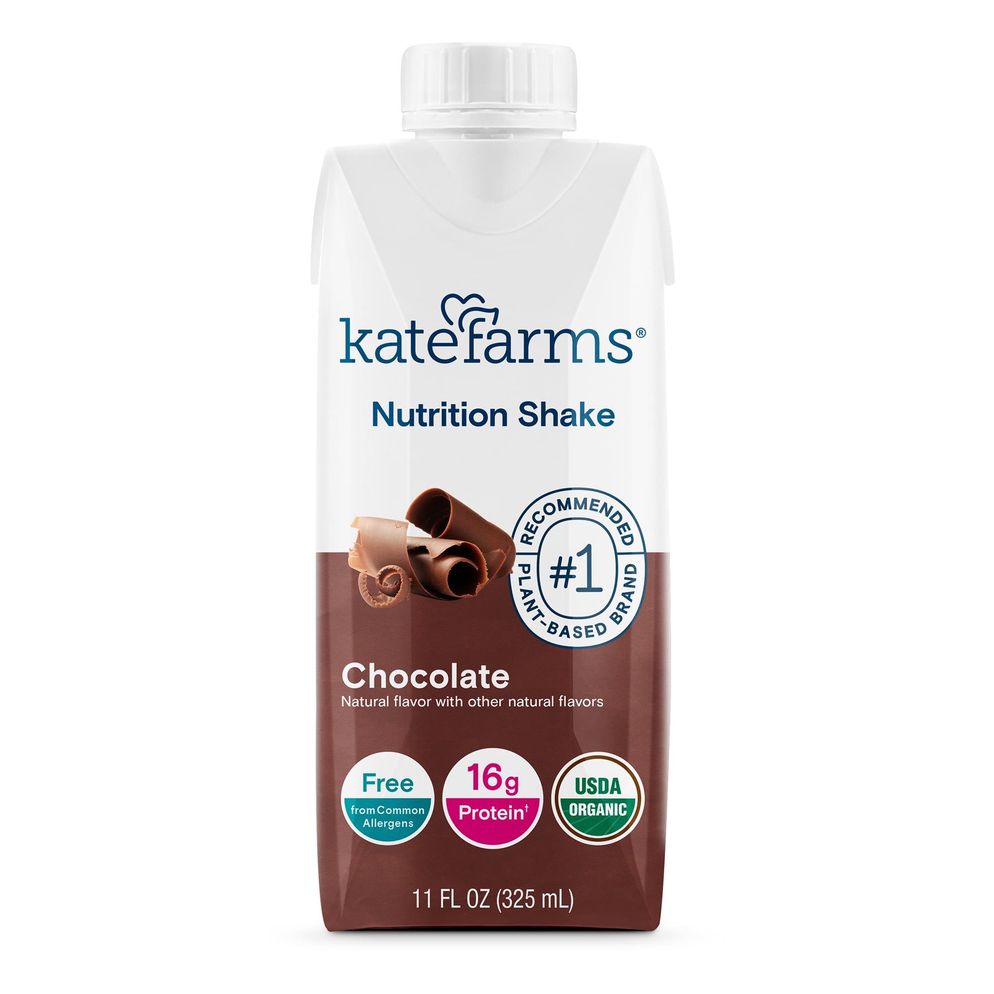 Picture of Kate Farms Nutrition Shake, Chocolate, 11-ounce carton
