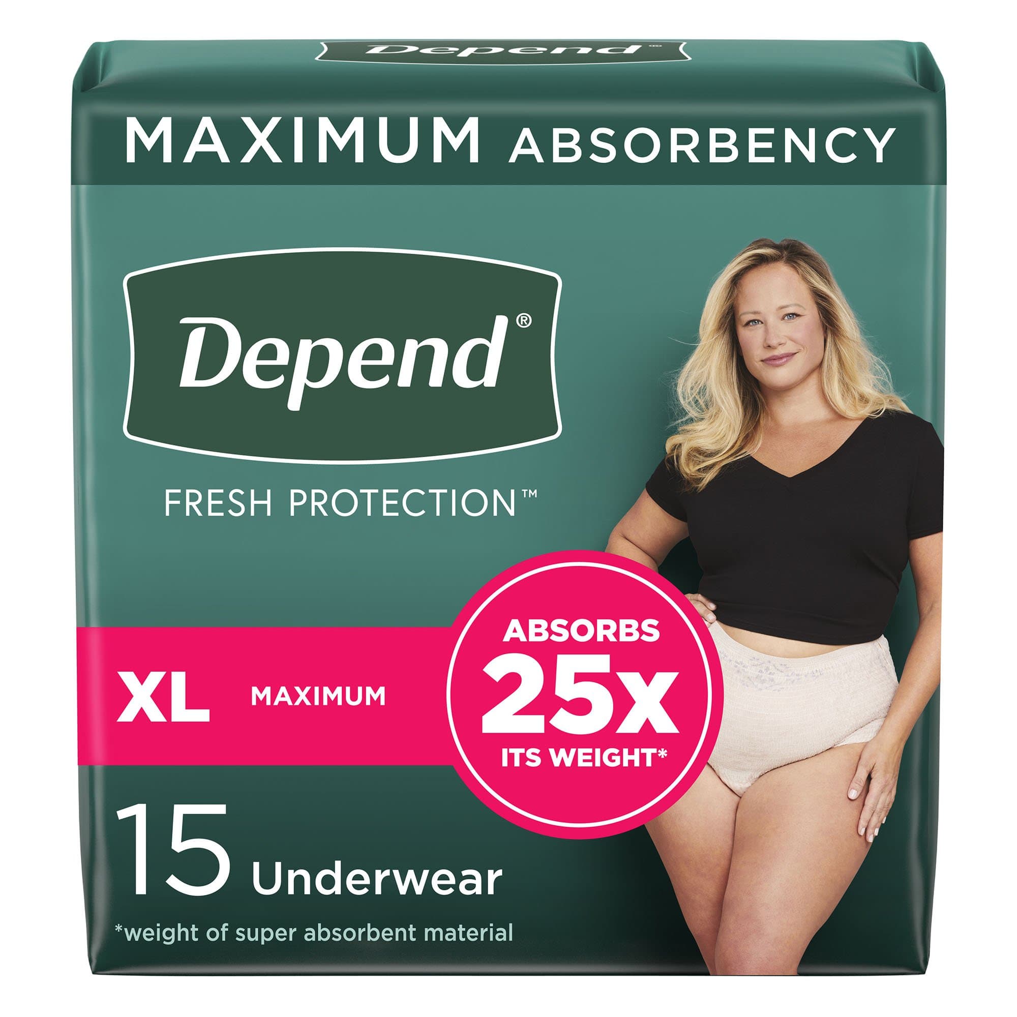 Picture of Depend Fresh ProtectionTM Women's Maximum Absorbency Underwear, X-Large