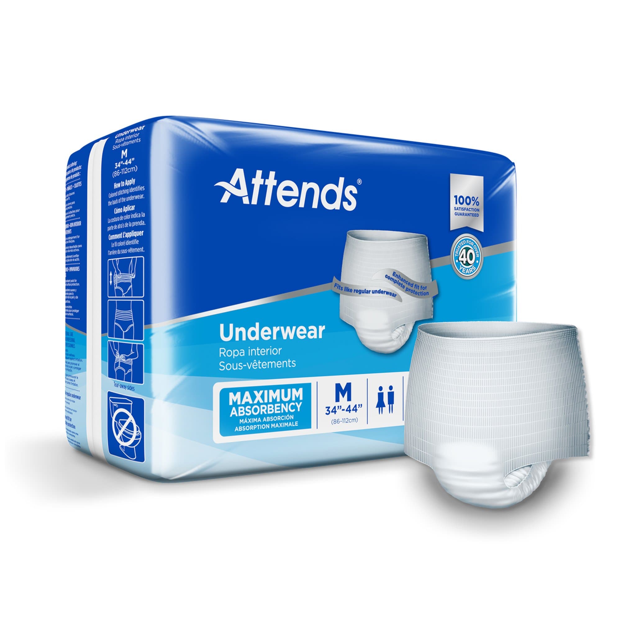 Picture of Attends Maximum Absorbent Underwear, Medium