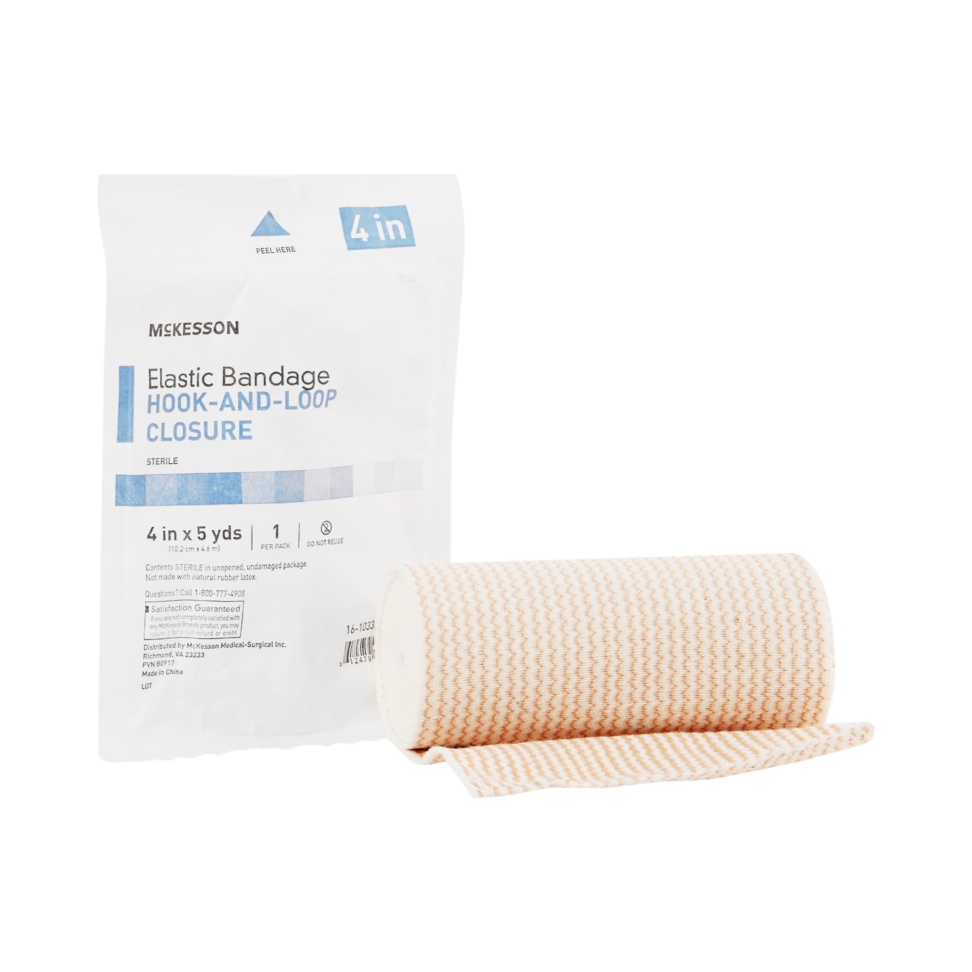 Picture of McKesson Hook and Loop Closure Elastic Bandage, 4 Inch x 5 Yard