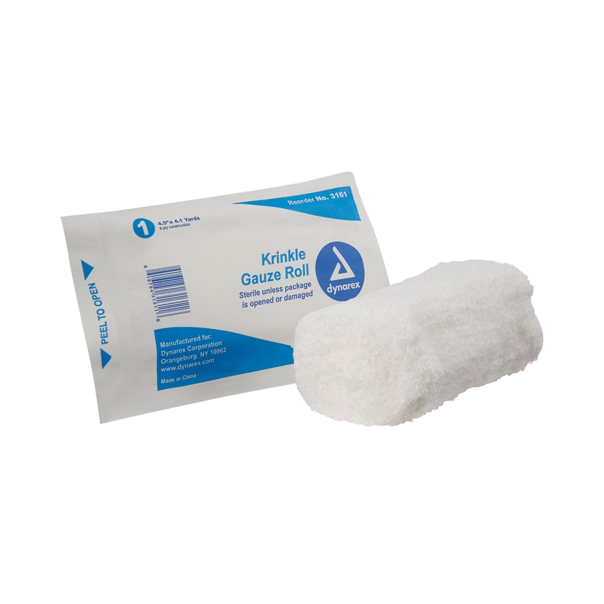Picture of dynarex Sterile Fluff Bandage Roll, 4-1/2 Inch x 4-1/10 Yard, Six-Ply