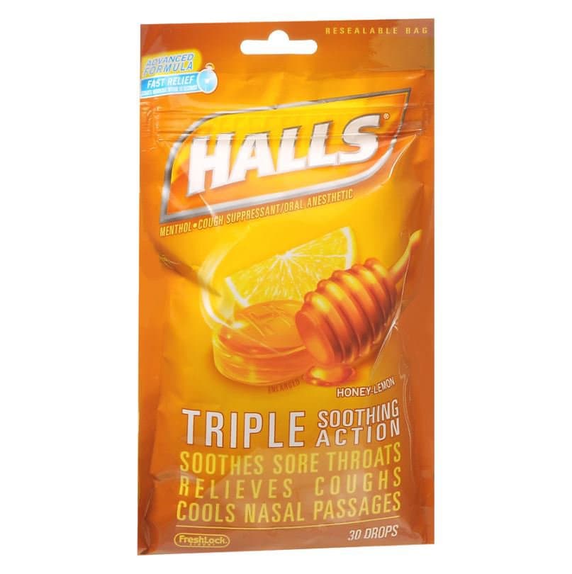 Picture of Halls Honey Lemon Flavor Cold and Cough Relief