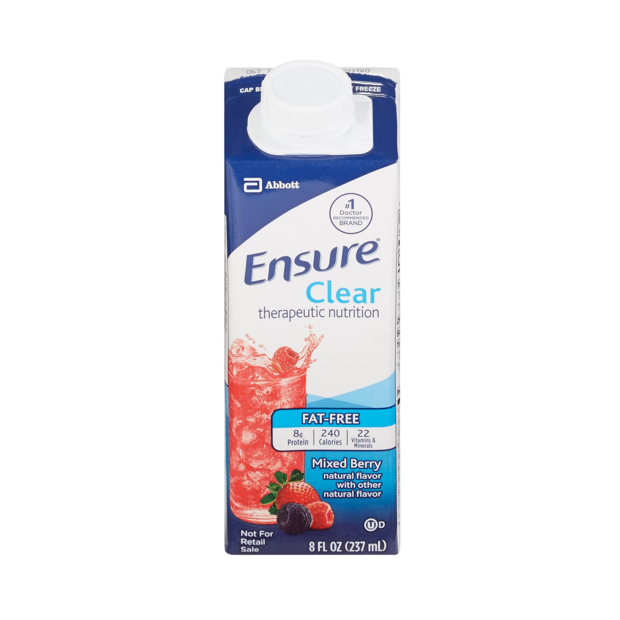 Picture of Ensure Clear Therapeutic Nutrition, Mixed Berry, 8-ounce carton
