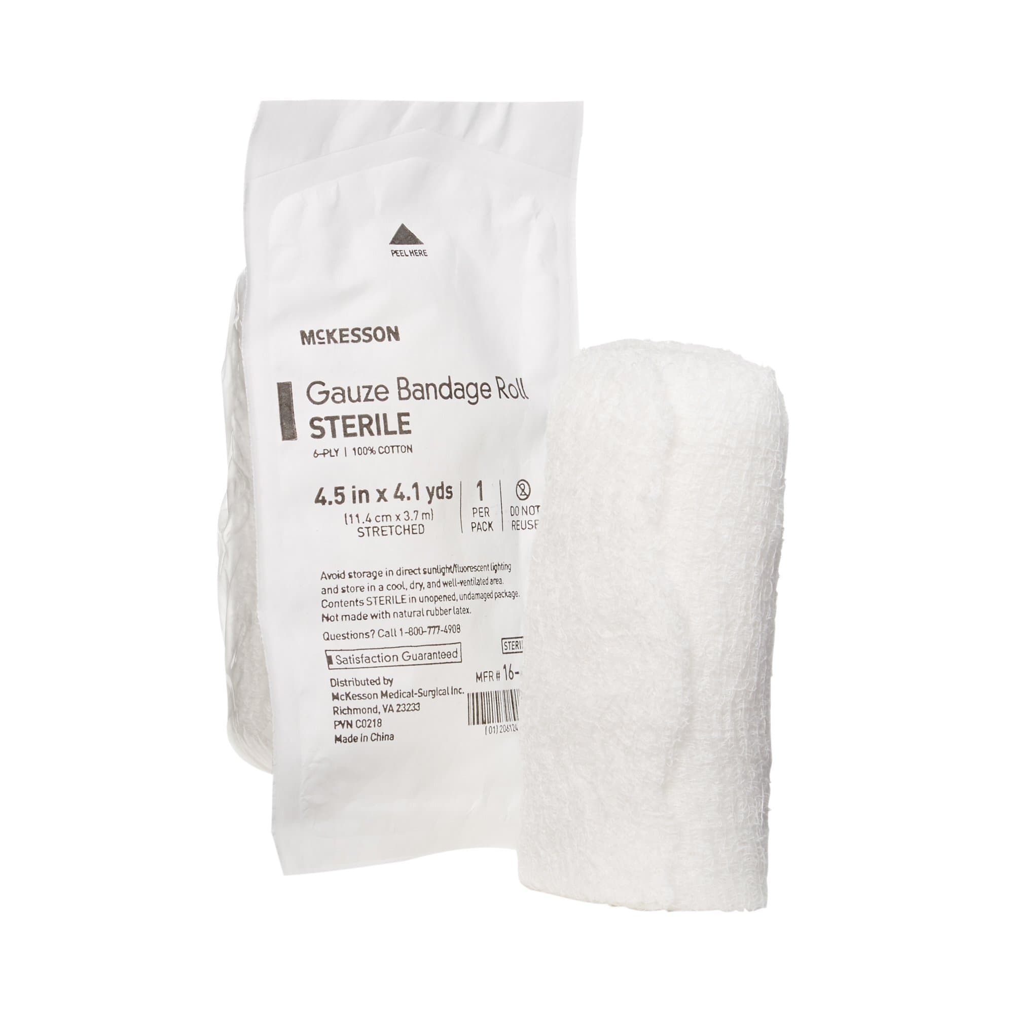 Picture of McKesson Sterile Fluff Bandage Roll, 4-1/2 Inch x 4-1/10 Yard, 6-Ply