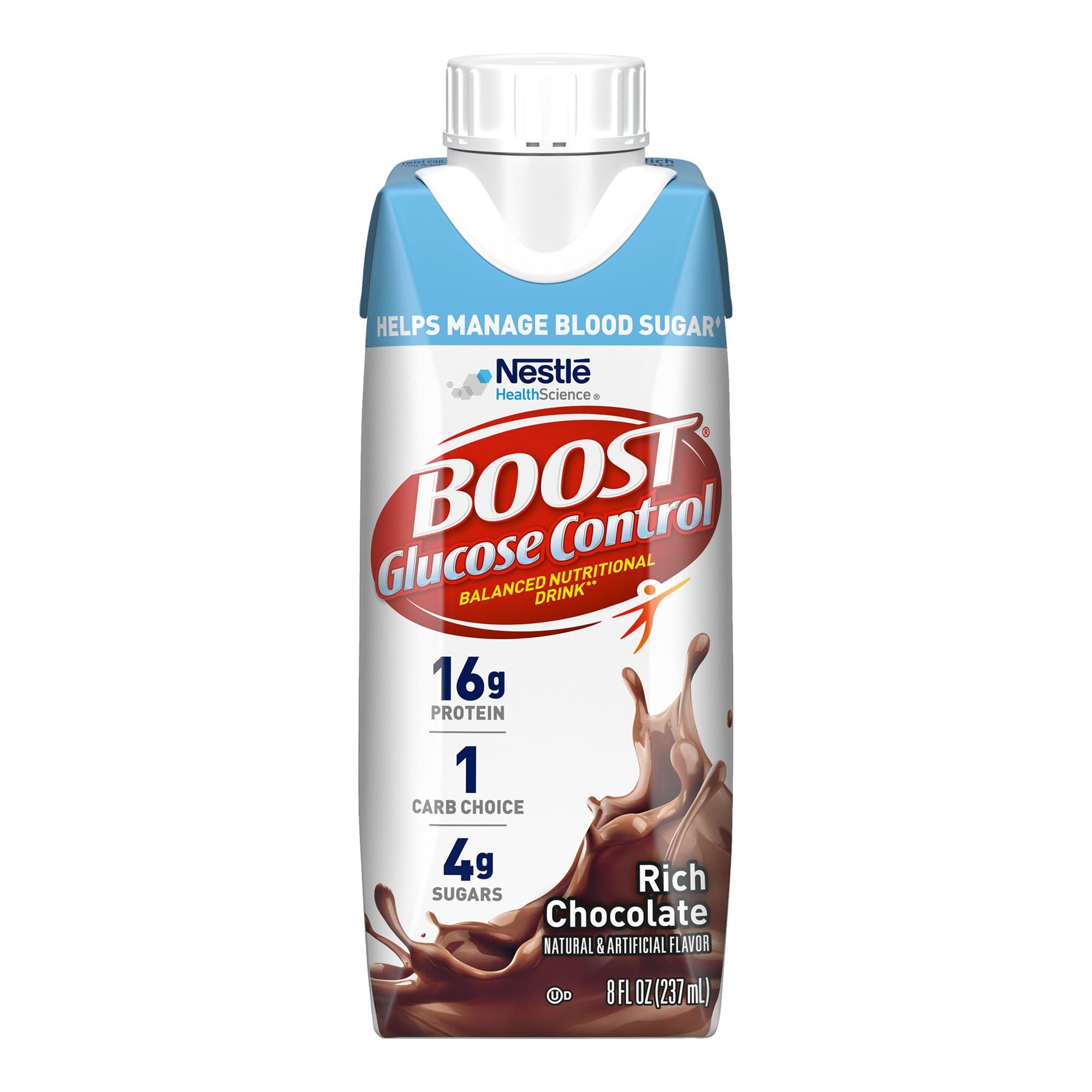 Picture of Boost Glucose Control Chocolate Balanced Nutritional Drink, 8-ounce carton