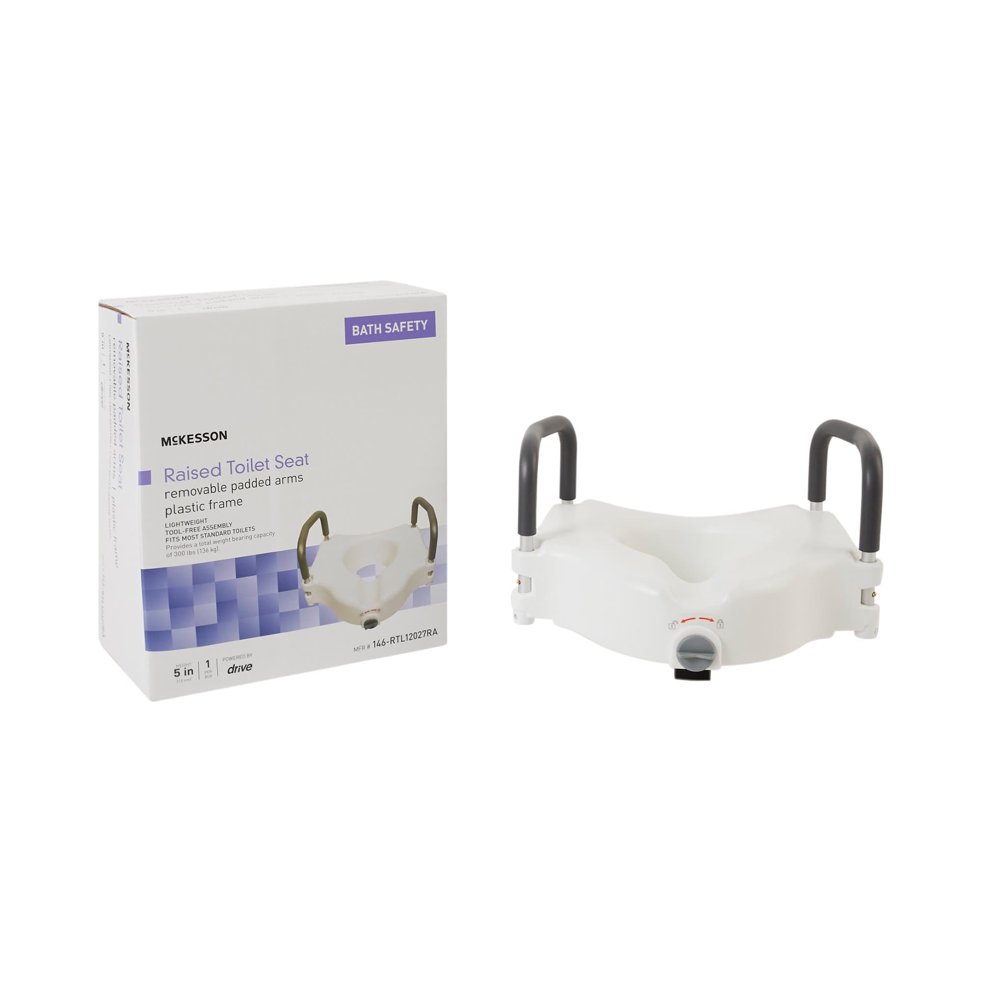 Picture of McKesson Raised Toilet Seat, 5-Inch Height, White