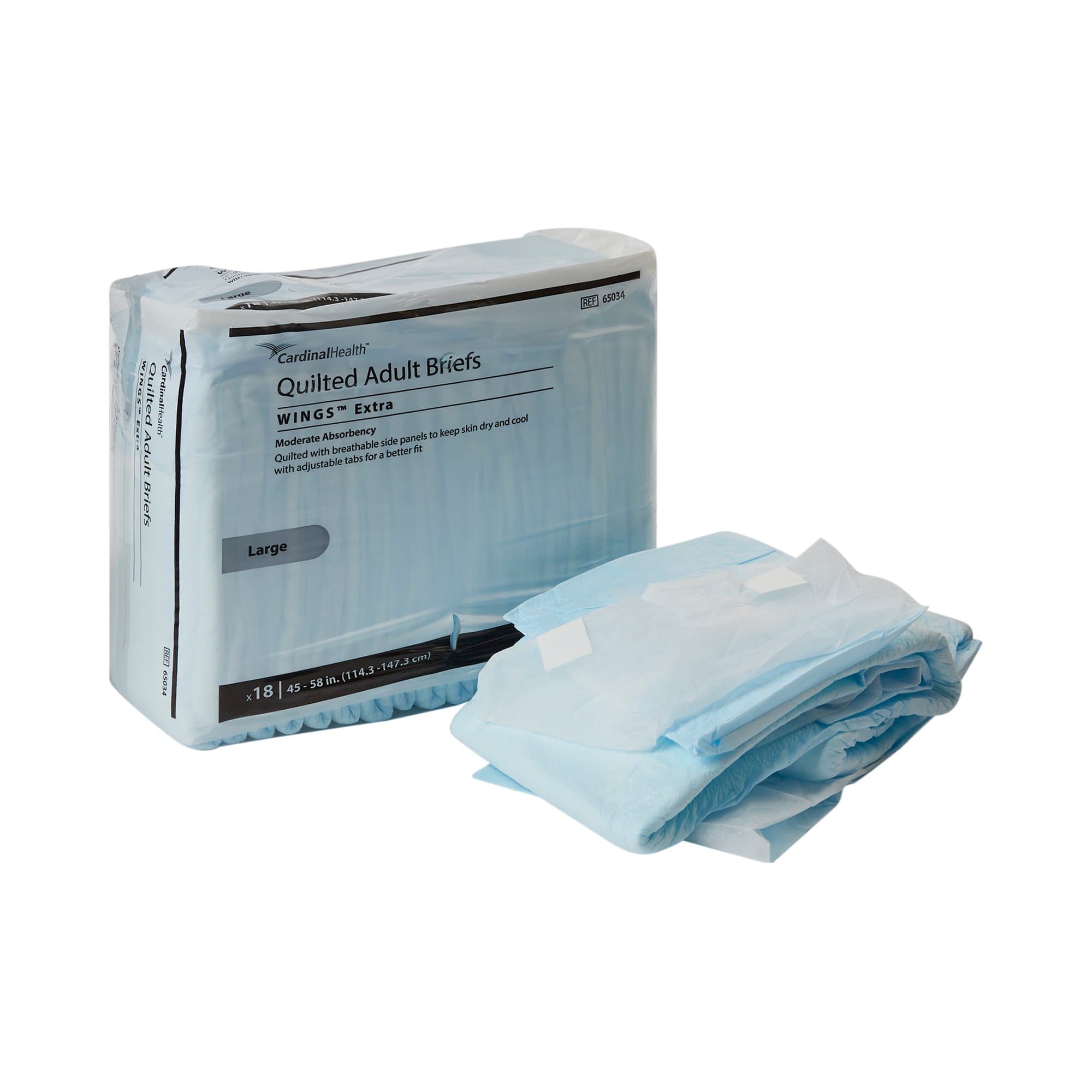 Picture of Simplicity Unisex Adult Incontinence Briefs, Moderate Absorbency, Large, Blue
