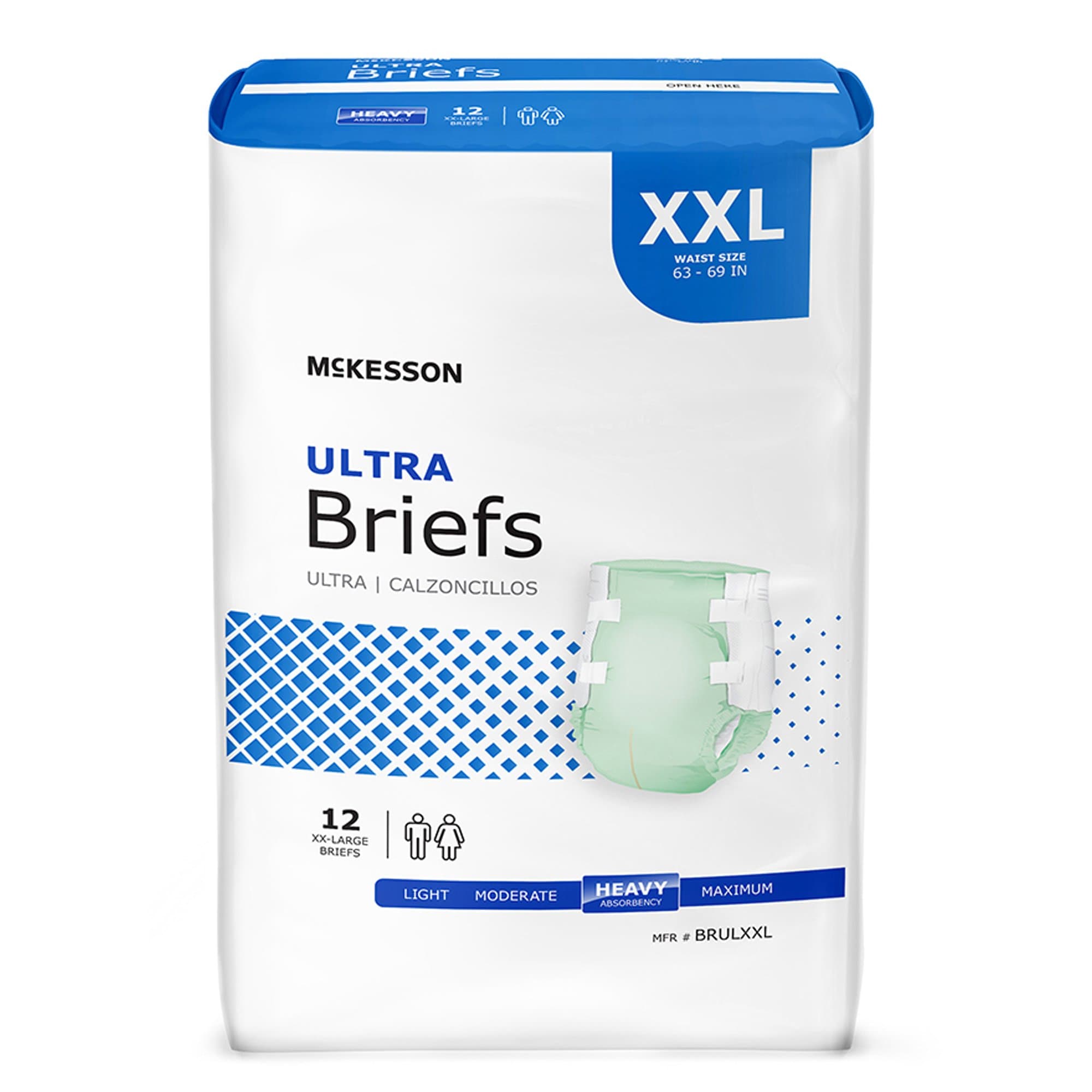 Picture of McKesson Ultra Heavy Absorbency Incontinence Brief, 2X-Large