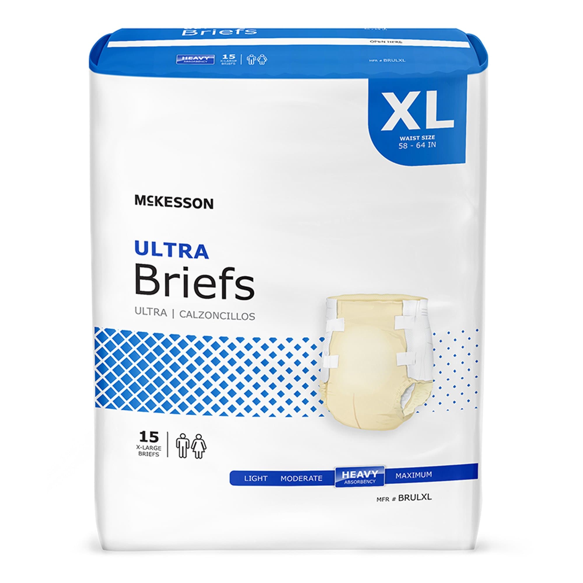 Picture of McKesson Ultra Heavy Absorbency Incontinence Brief, Extra Large