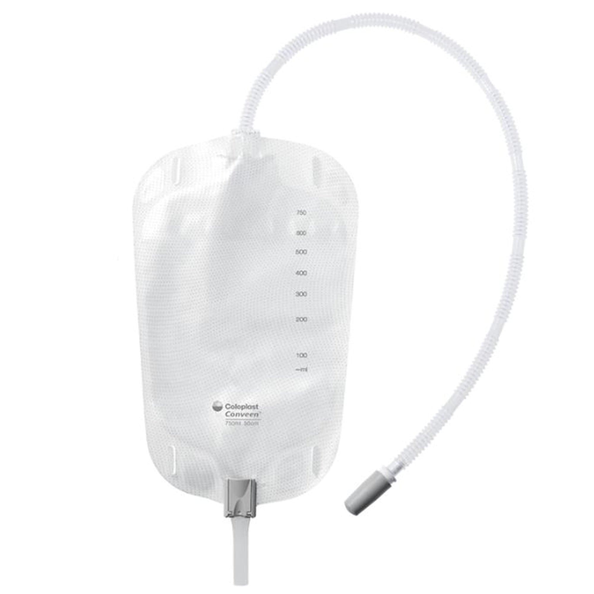 Picture of Conveen Urinary Leg Bag, Anti-Reflux and Clamp Valve, 500mL, Vinyl/Flocked