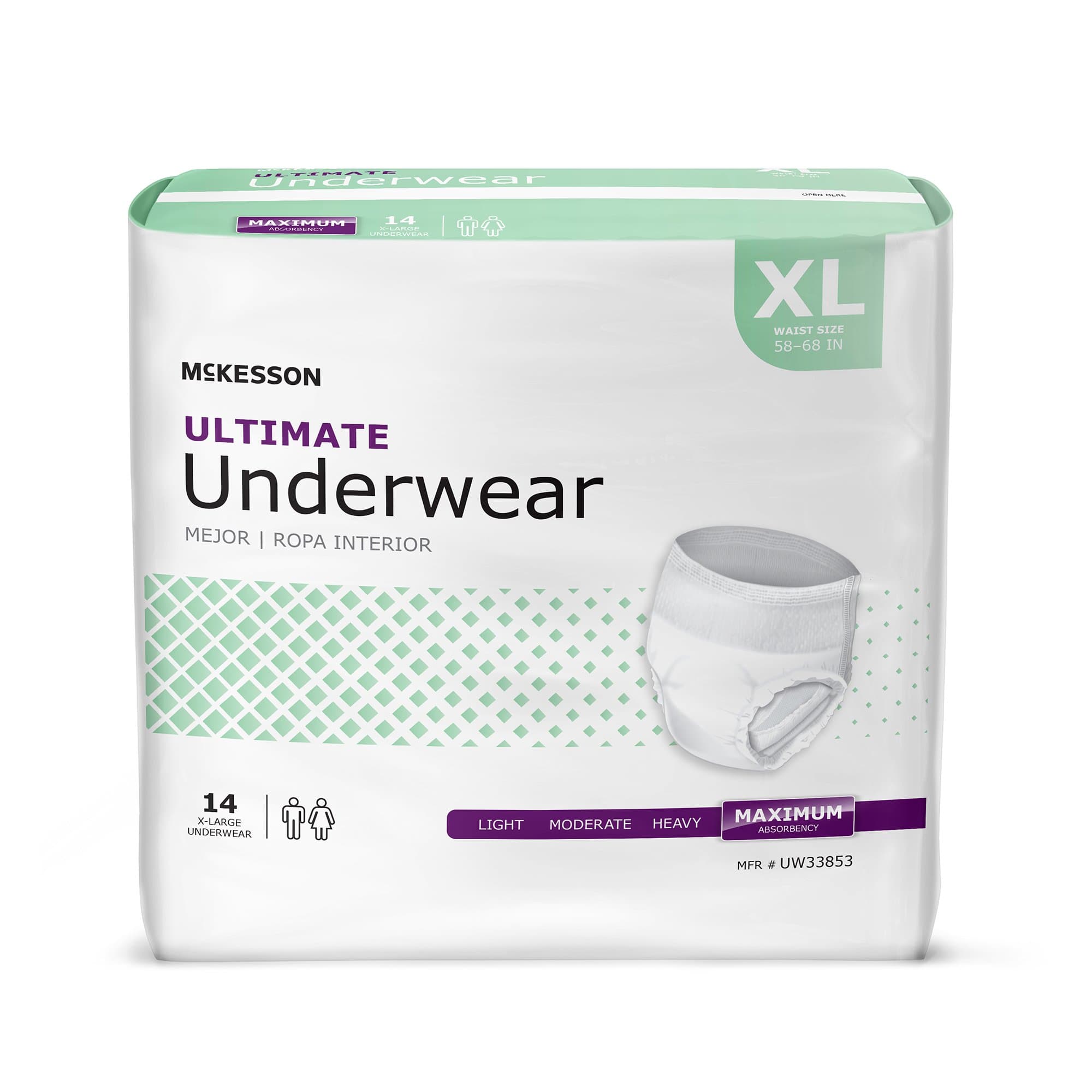 Picture of McKesson Ultimate Heavy Absorbency Incontinence Underwear, Extra Large