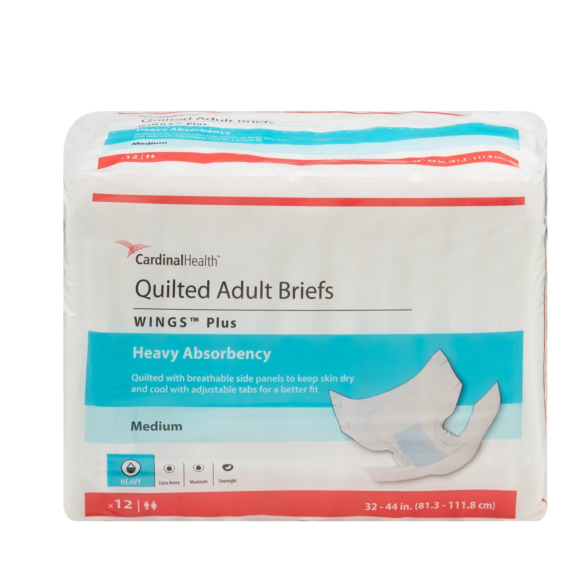 Picture of WingsTM Plus Quilted Heavy Absorbency Incontinence Brief, Medium