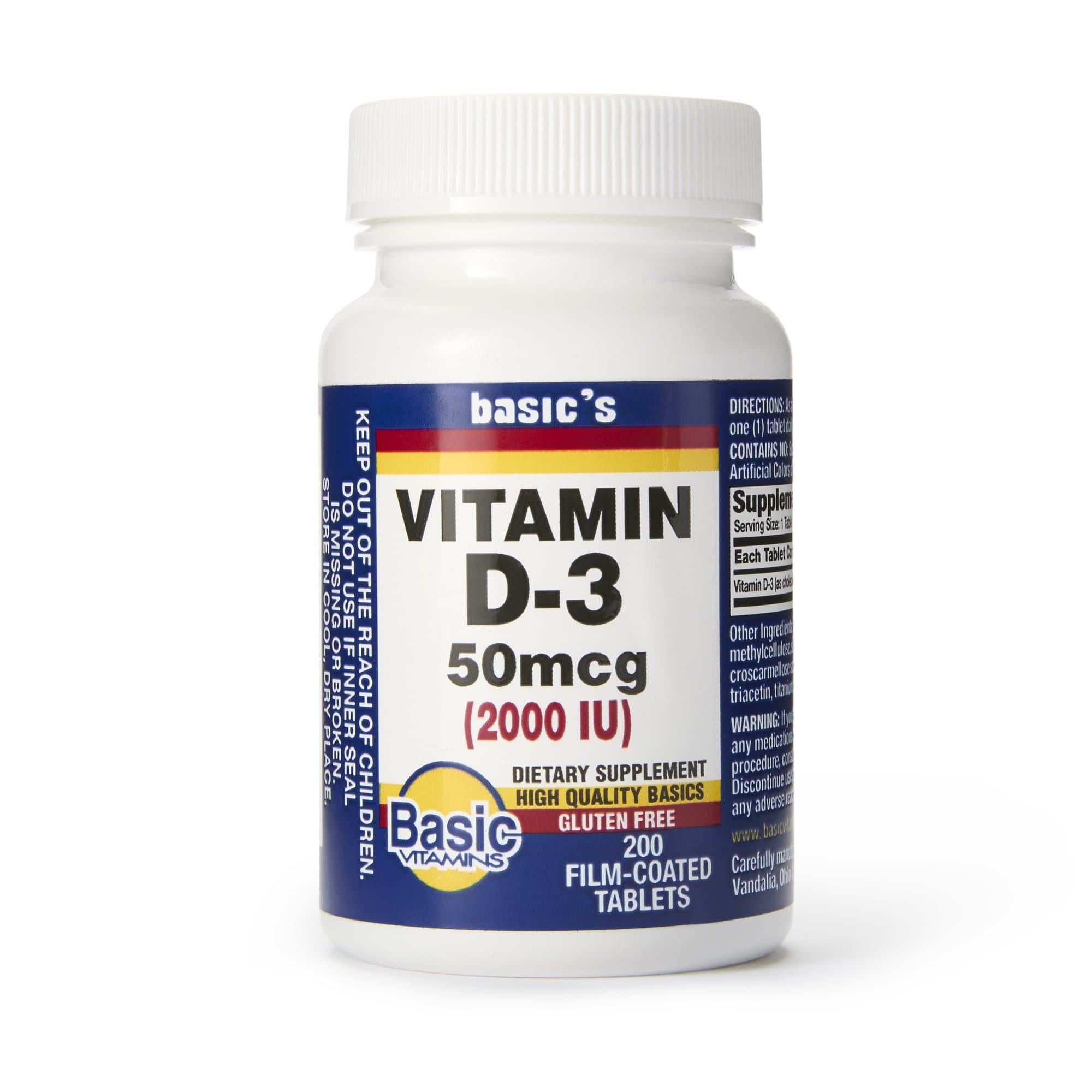 Picture of Basic's Vitamin D-3 Dietary Supplement