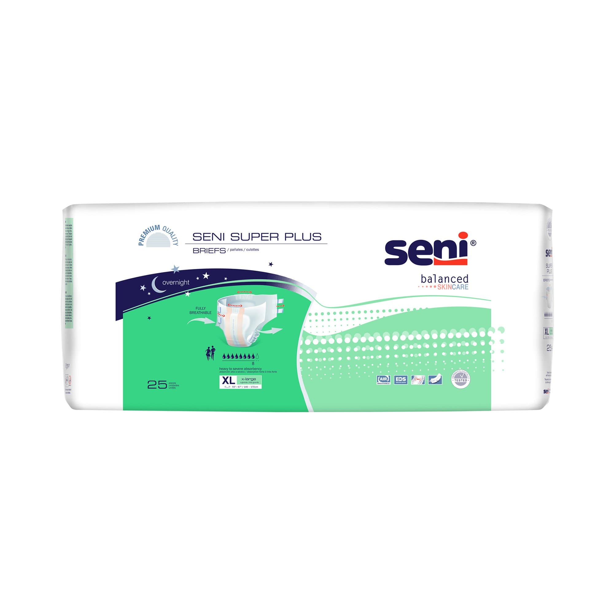 Picture of Seni Super Plus Overnight Heavy Absorbency Incontinence Brief, Extra Large