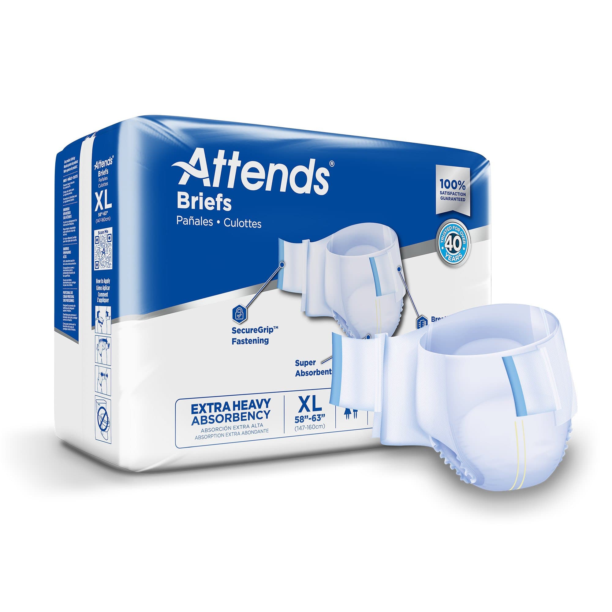 Picture of Attends Extra Heavy Absorbency Briefs, Extra Large
