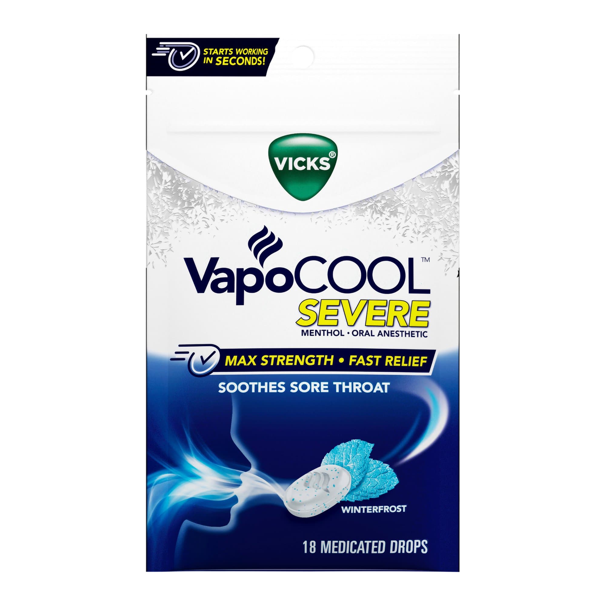 Picture of Vicks VapoCool Severe Medicated Drops Winterfrost