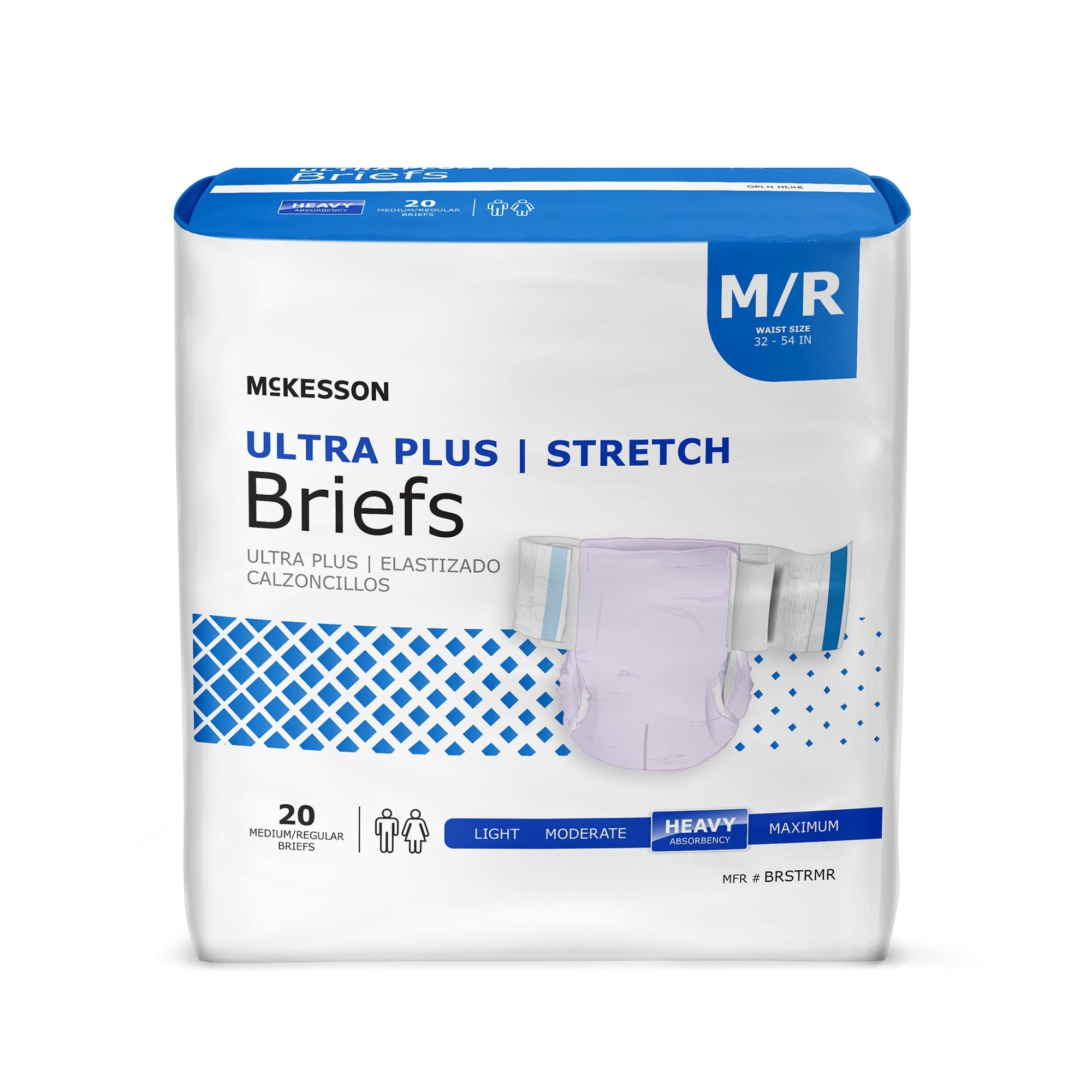 Picture of McKesson Ultra Plus Stretch Heavy Absorbency Incontinence Brief, Medium/Regular