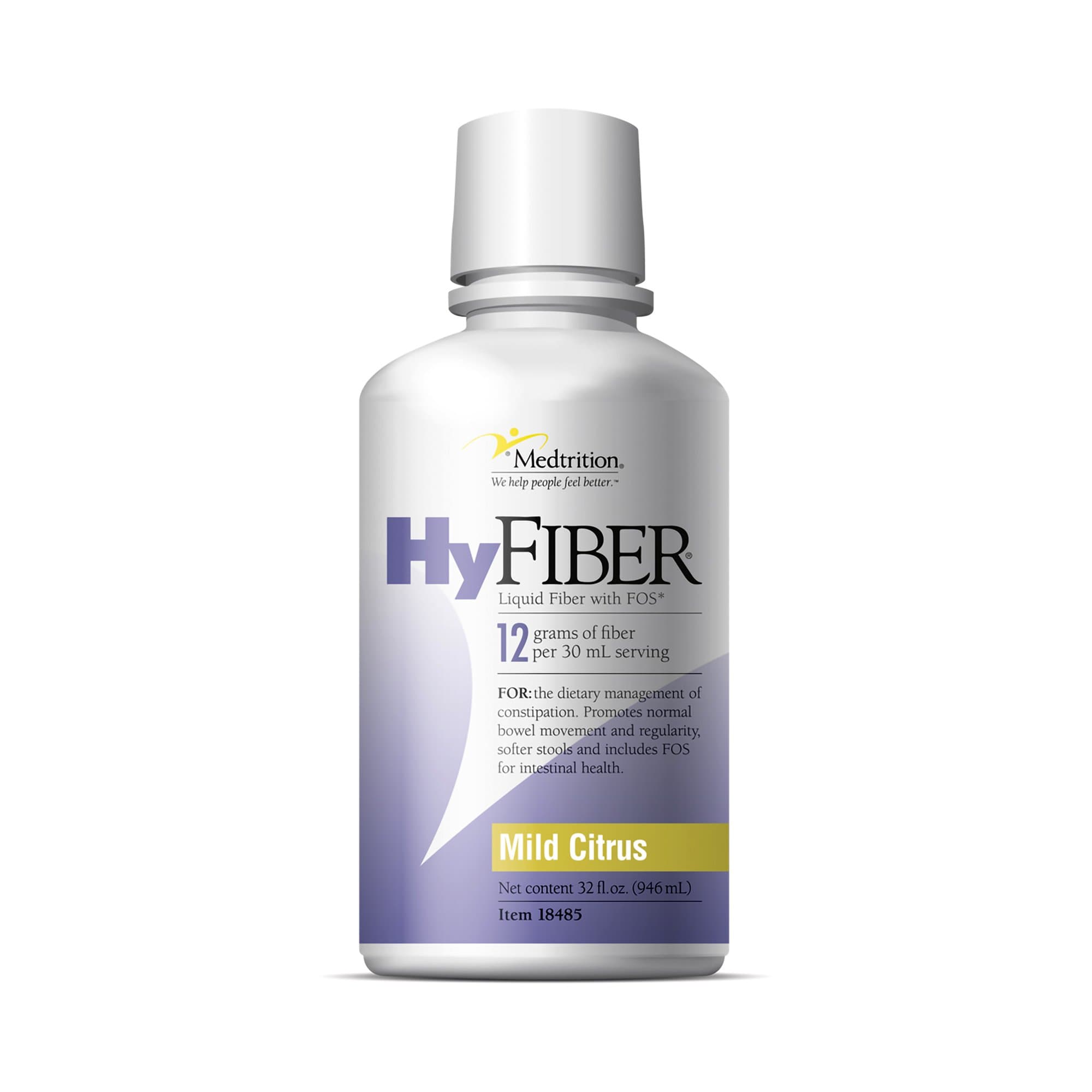 Picture of HyFiber Citrus Flavor Liquid Fiber with FOS, 32-ounce bottle