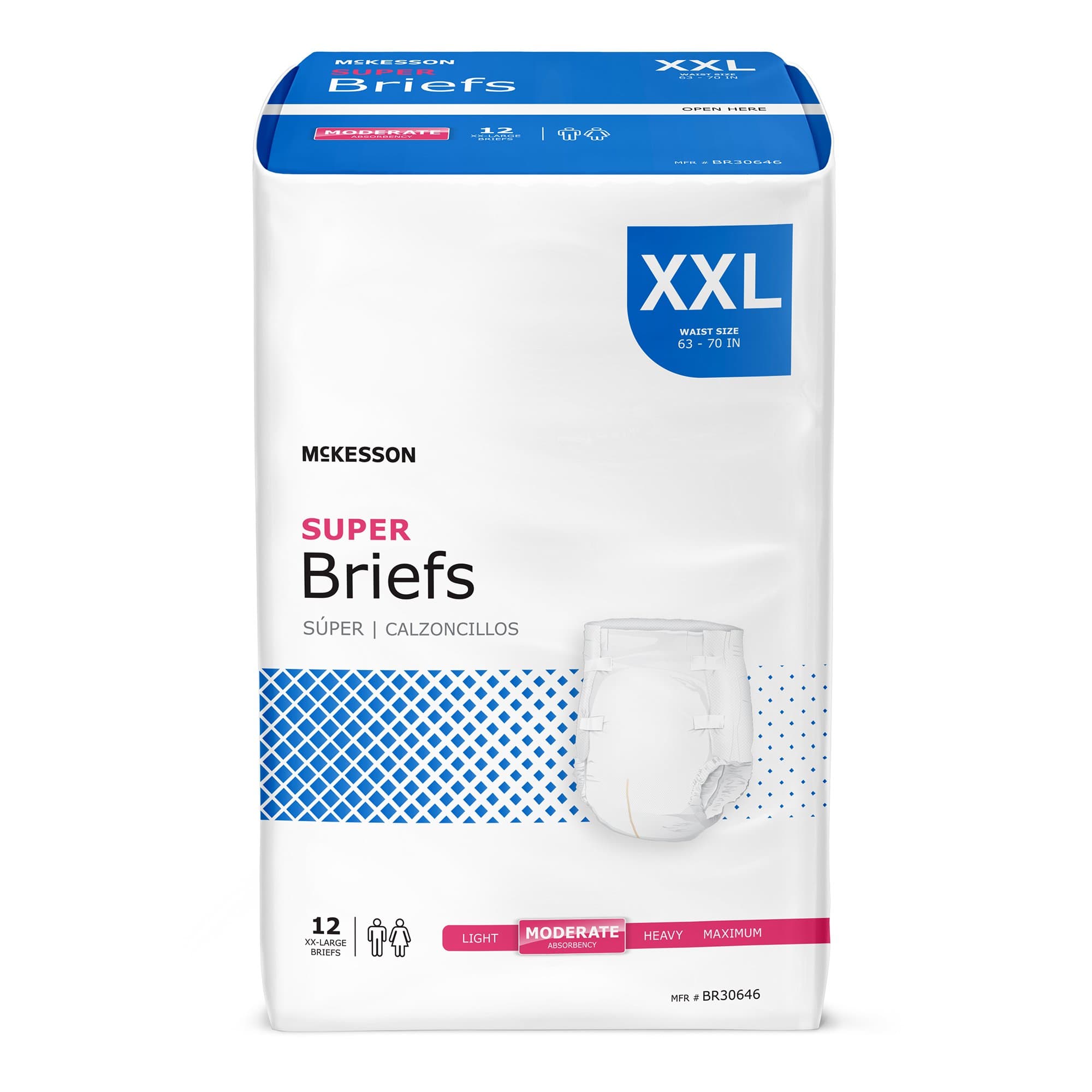 Picture of McKesson Super Moderate Absorbency Incontinence Briefs, 2X-Large