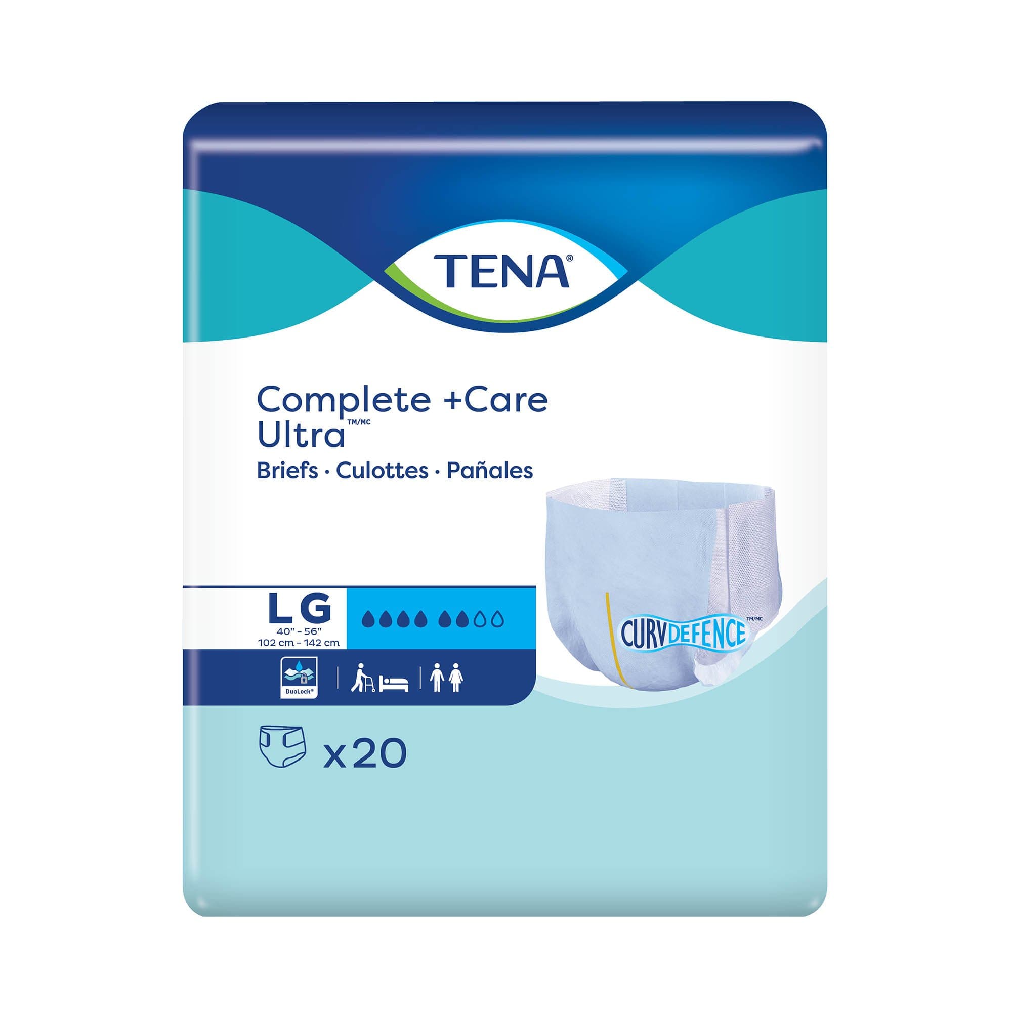 Picture of TENA Complete +Care UltraTM Briefs with CurvDefenceTM, Large