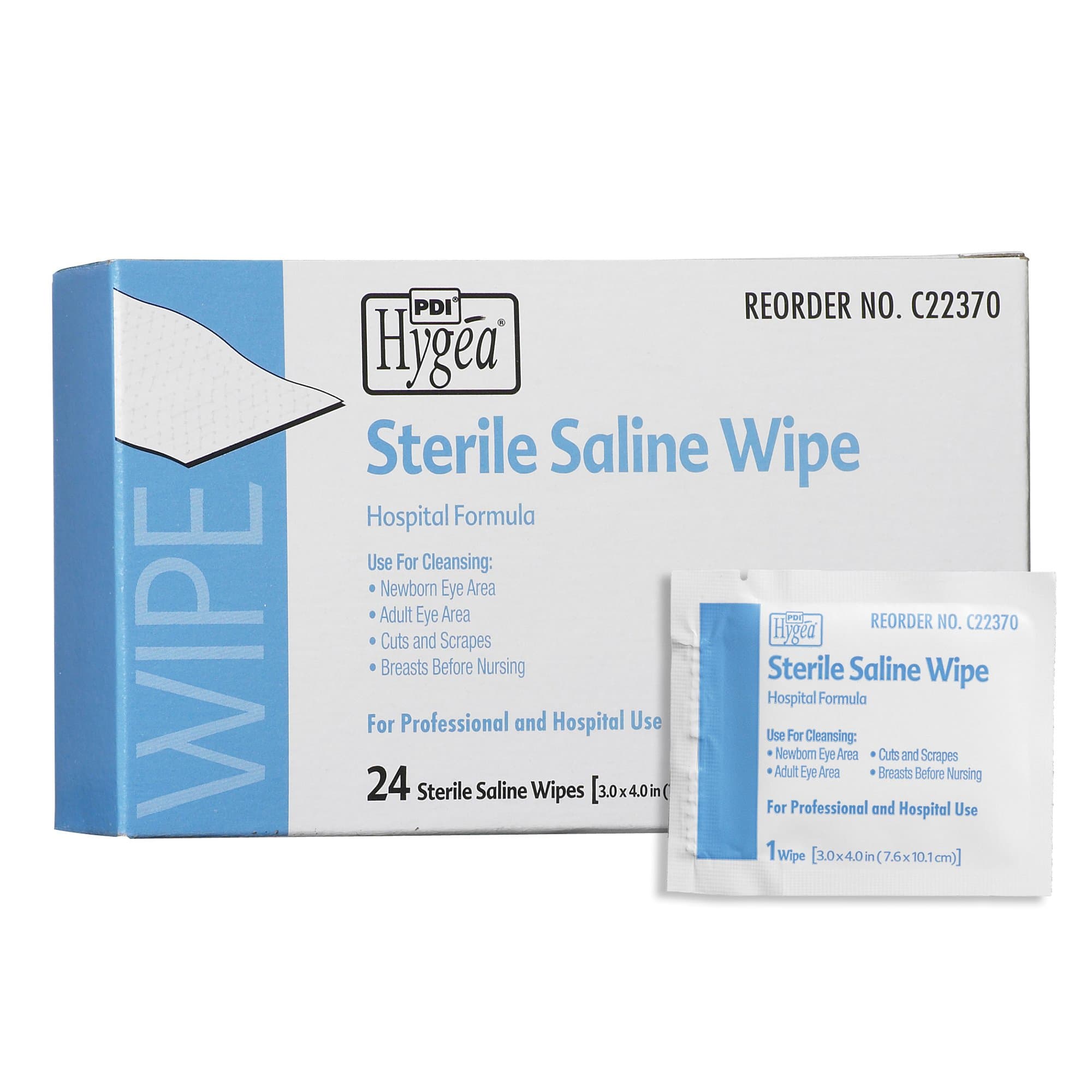 Picture of Hygea Unscented Saline Wipe, Individual Packet