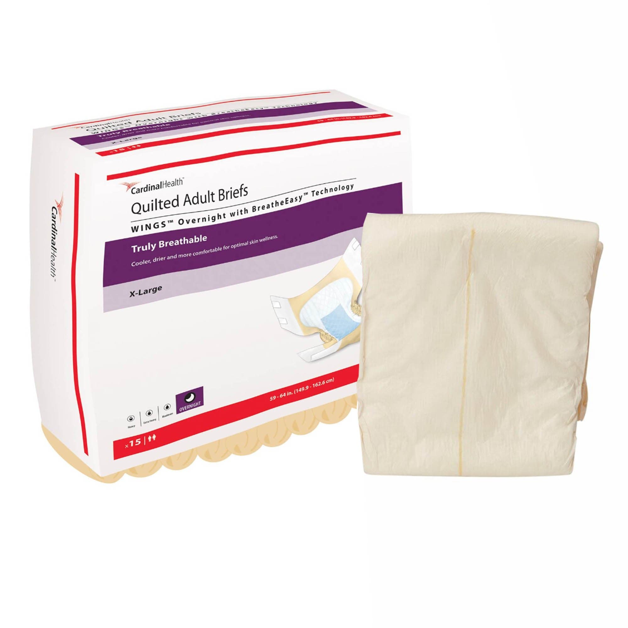 Picture of WingsTM Overnight Absorbency Incontinence Brief, Extra Large
