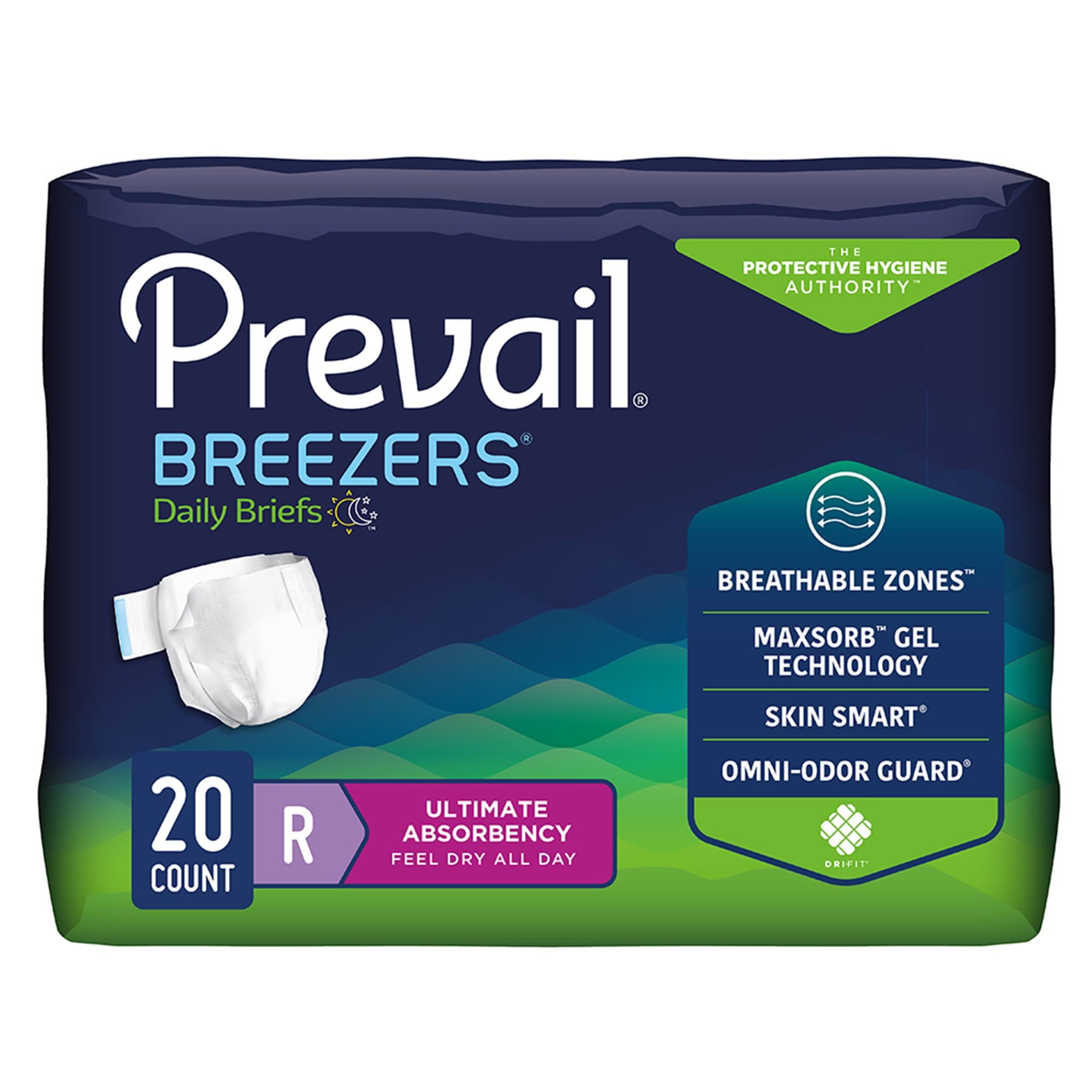 Picture of Prevail Breezers Ultimate Absorbency Incontinence Briefs, Regular