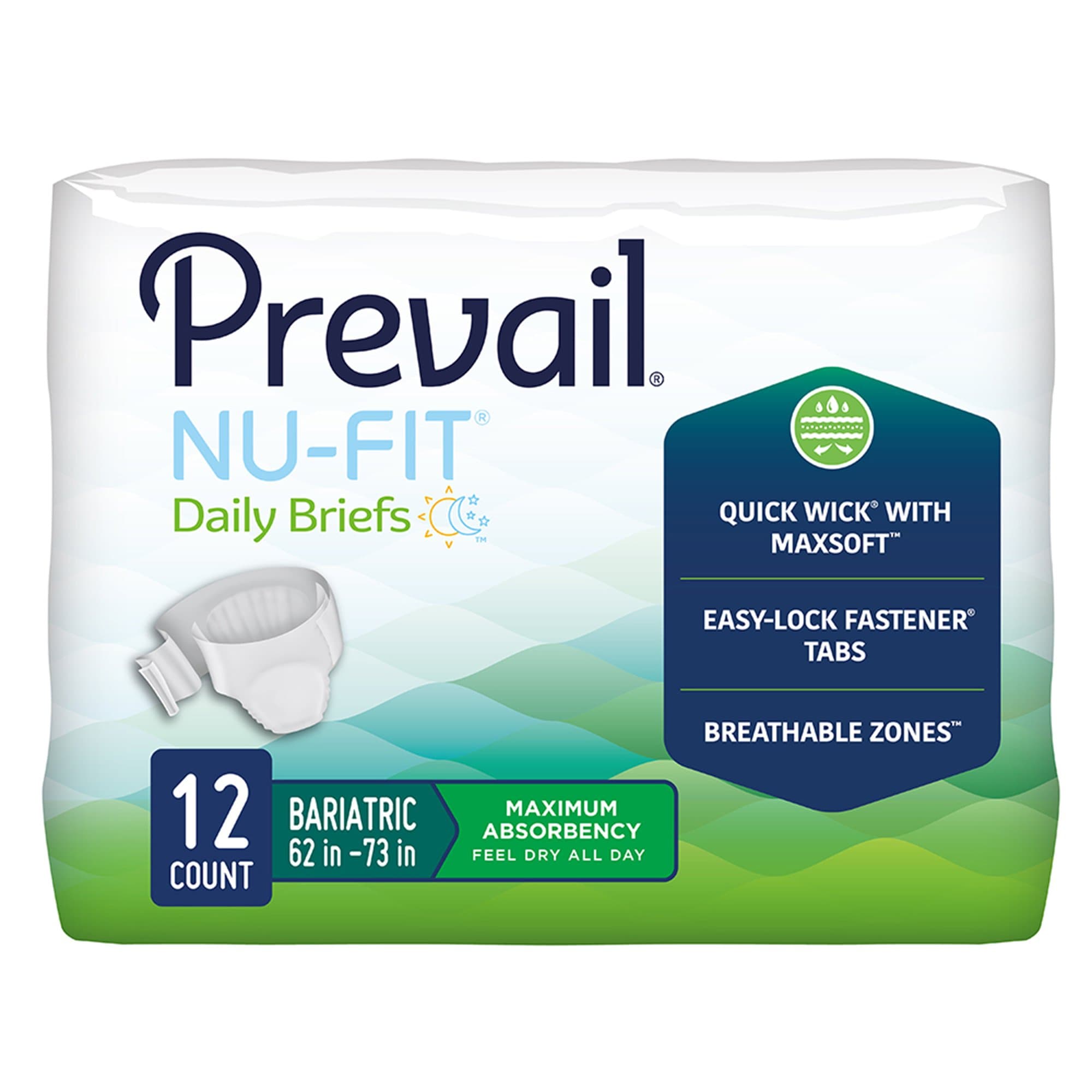 Picture of ProCare Unisex Adult Incontinence Brief, Heavy Absorbency, White, 2-XL